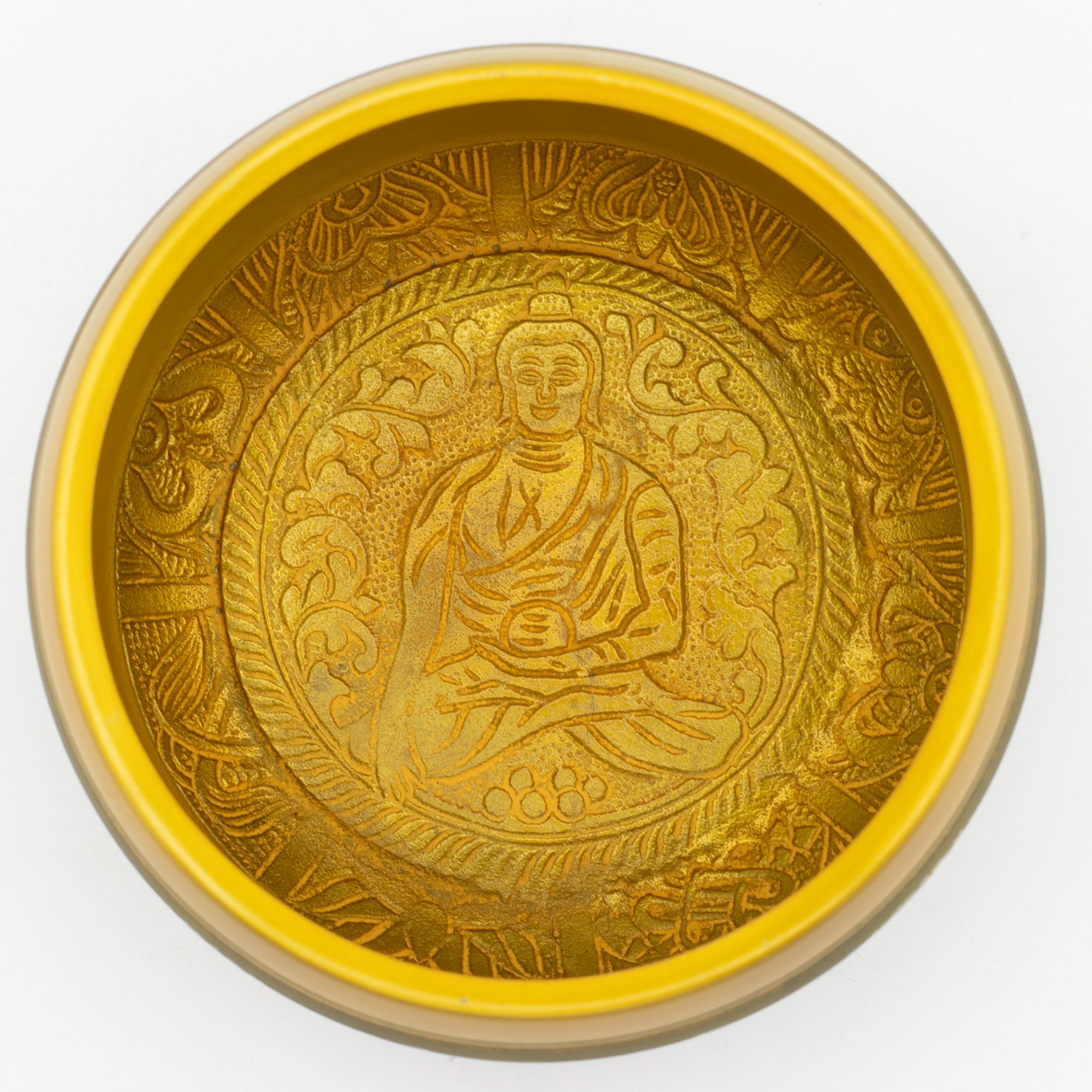 Gran cuenco tibetano de aluminio - Buda del Árbol de la Vida - color cobre (19cm) - Imagen 5