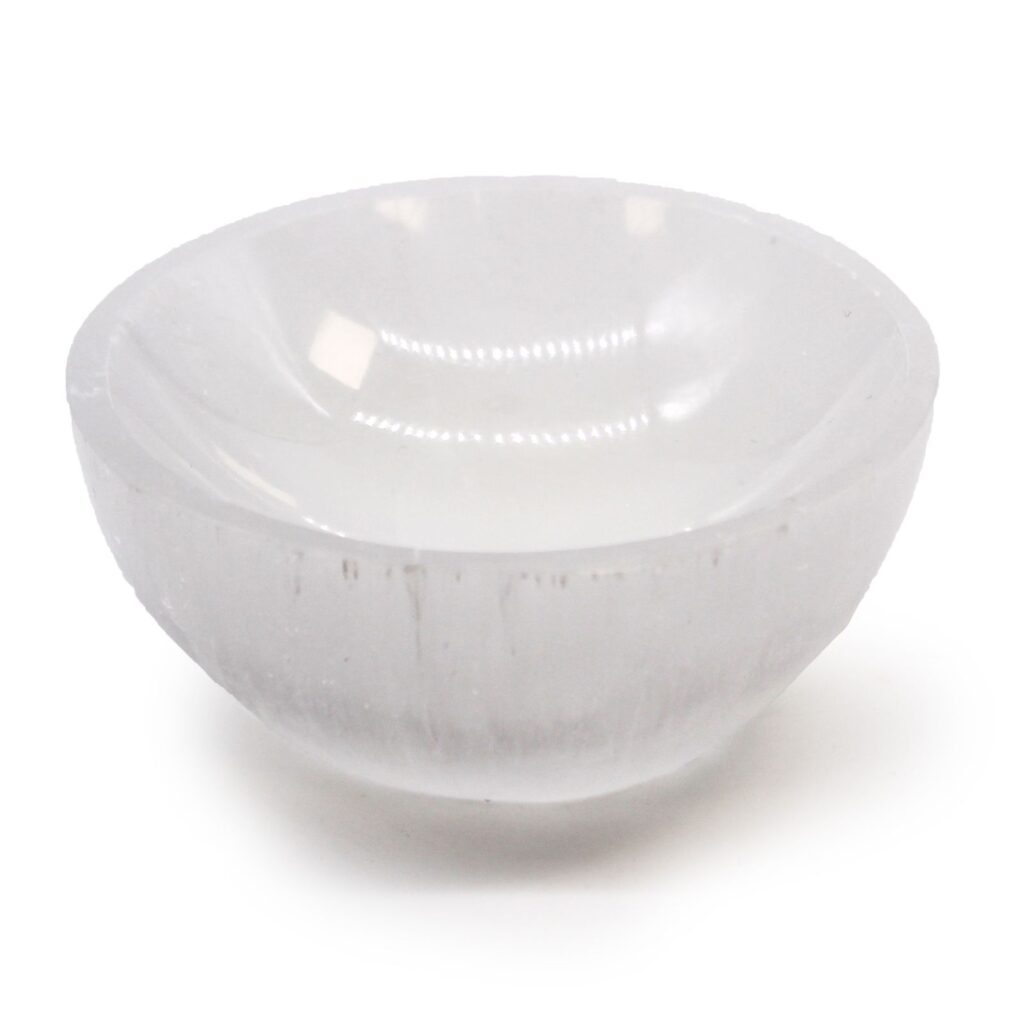 Cuenco redondo de selenita – 8cm