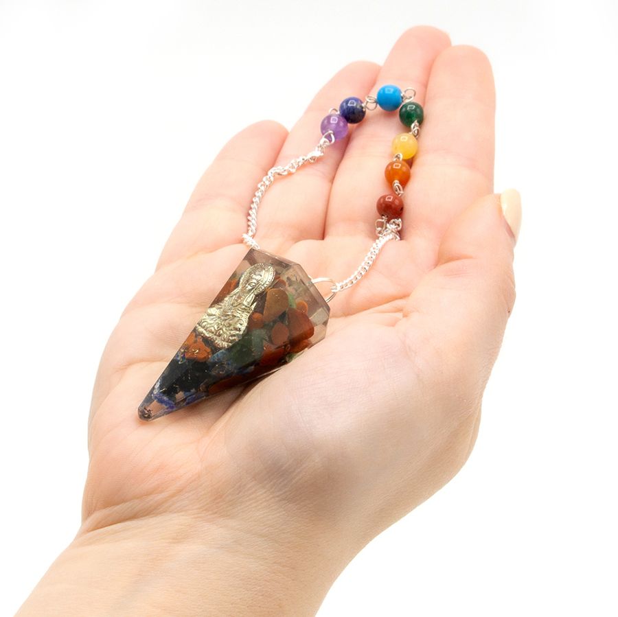 Péndulo del Chakra del Poder de Orgonita – Buda