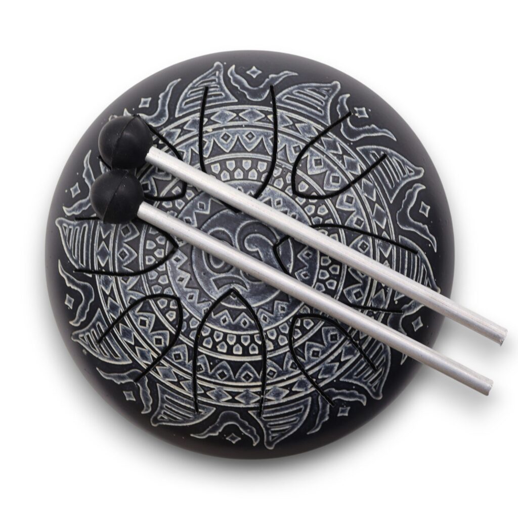 Tambor Om Mandala Grabado – 16cm