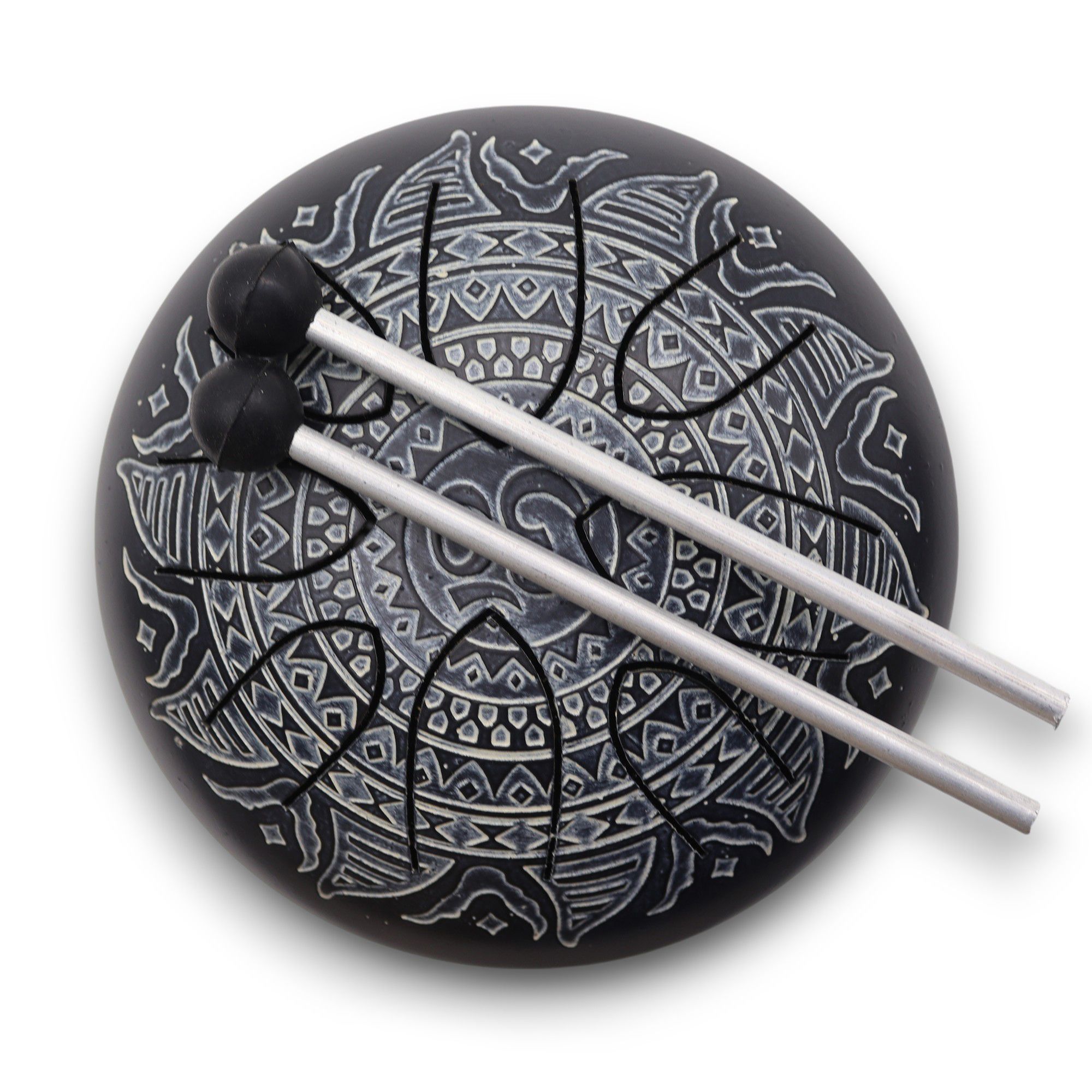 Tambor Om Mandala Grabado – 16cm