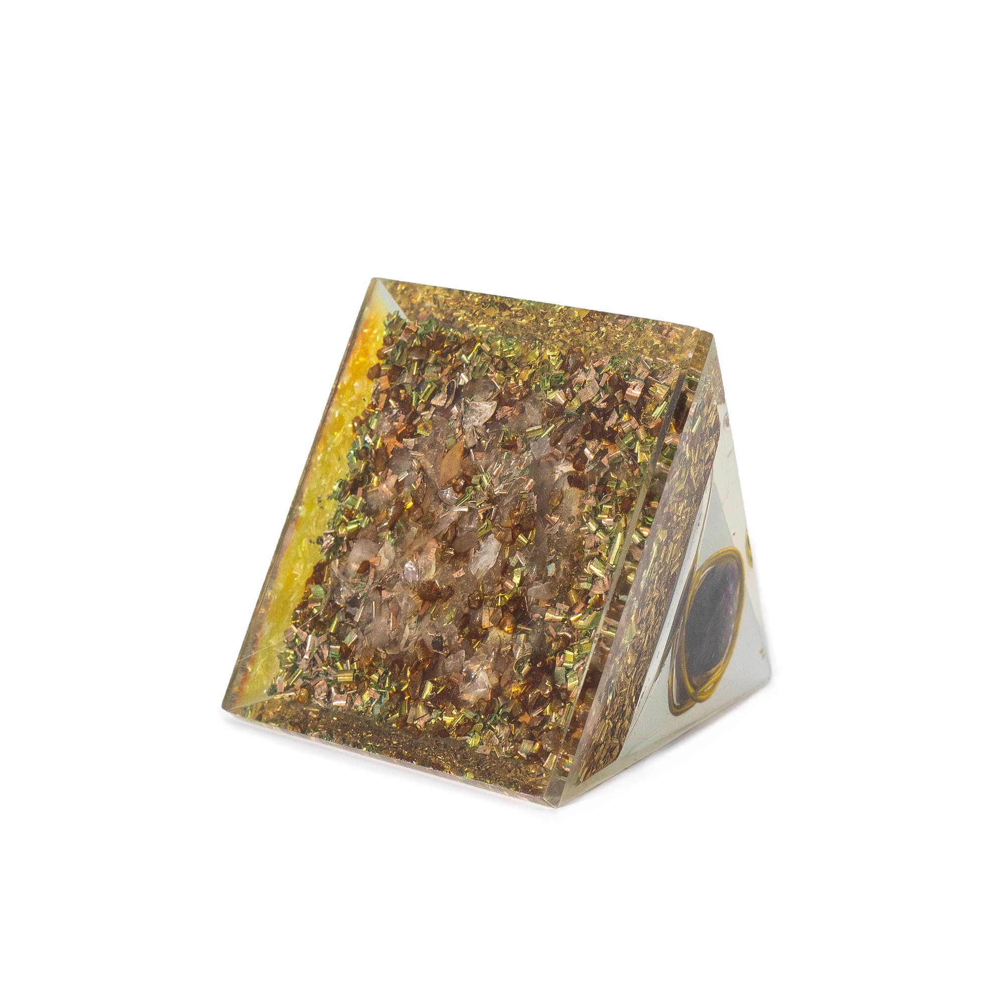 Med Organite Pirámides 7x6 cm - Amatista envuelta - Virutas de cobre - Imagen 3
