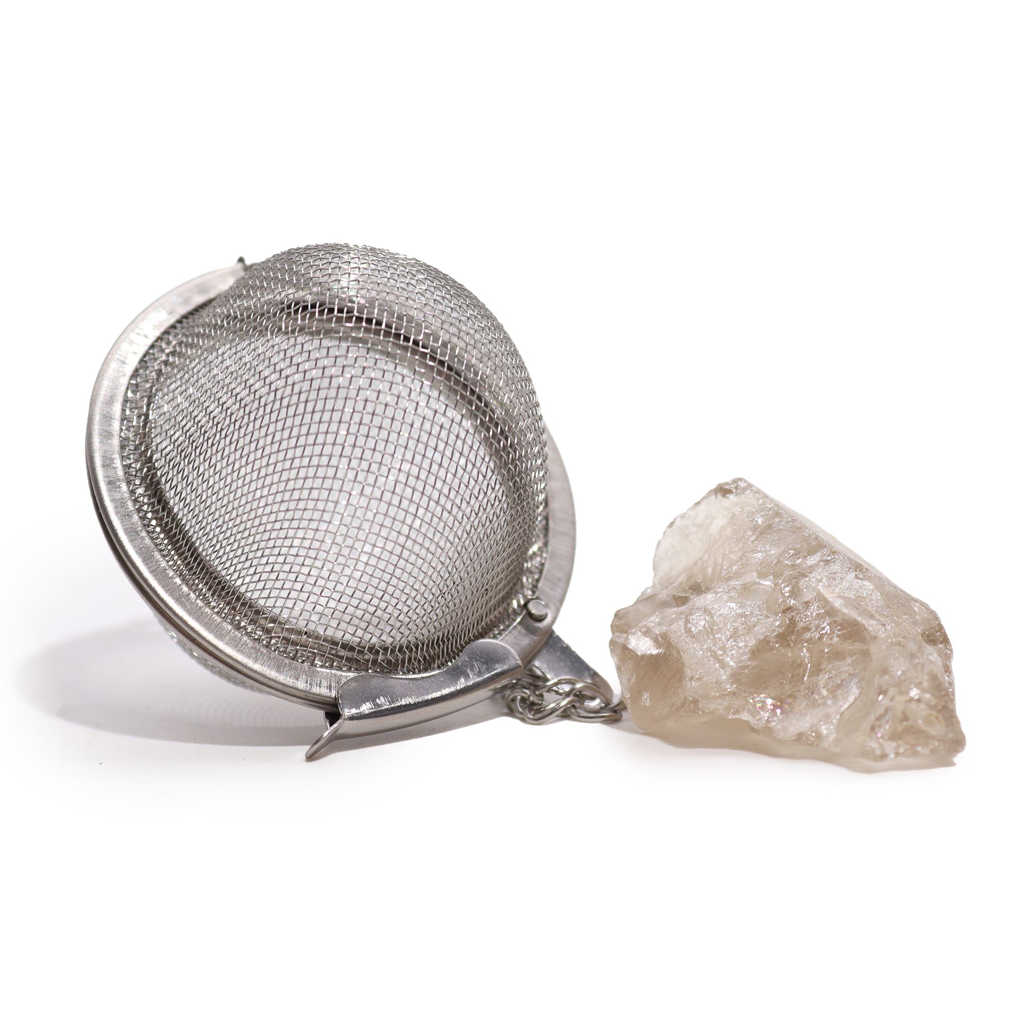 Colador de té de piedras preciosas de cristal crudo - Cuarzo ahumado - Imagen 2