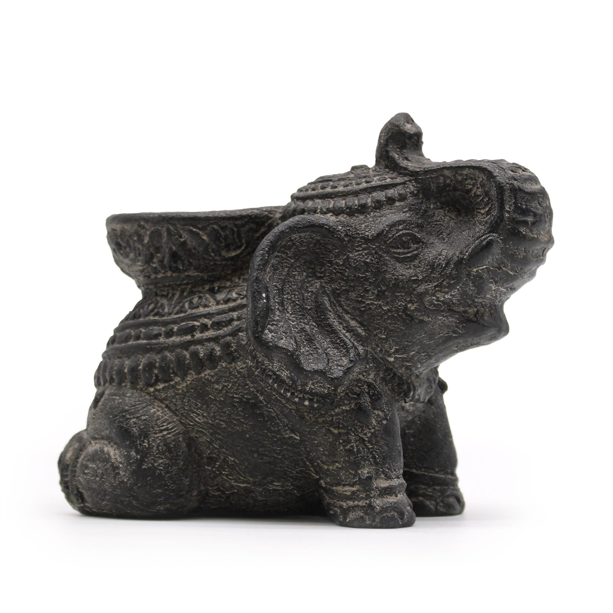 Elefante Incienso y Candelabro (antiguo negro)