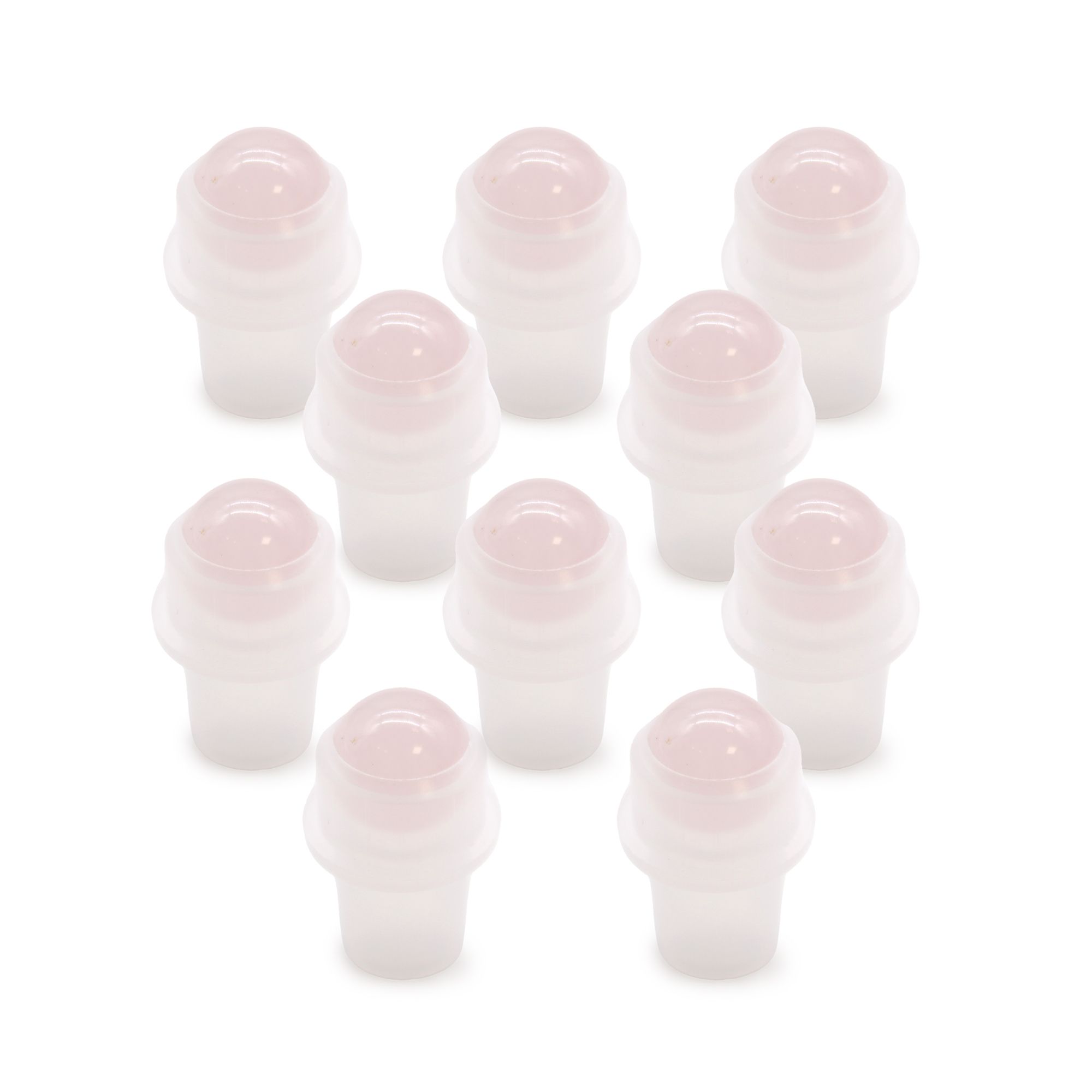 Punta de rodillo de piedras preciosas para botella de 5 ml – Cuarzo rosa