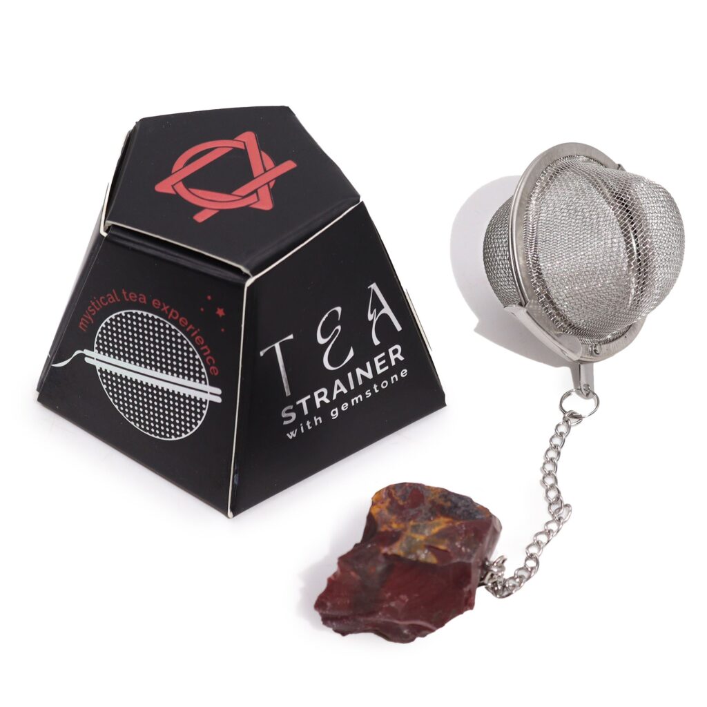 Colador de té de piedras preciosas de cristal crudo – Mookaite