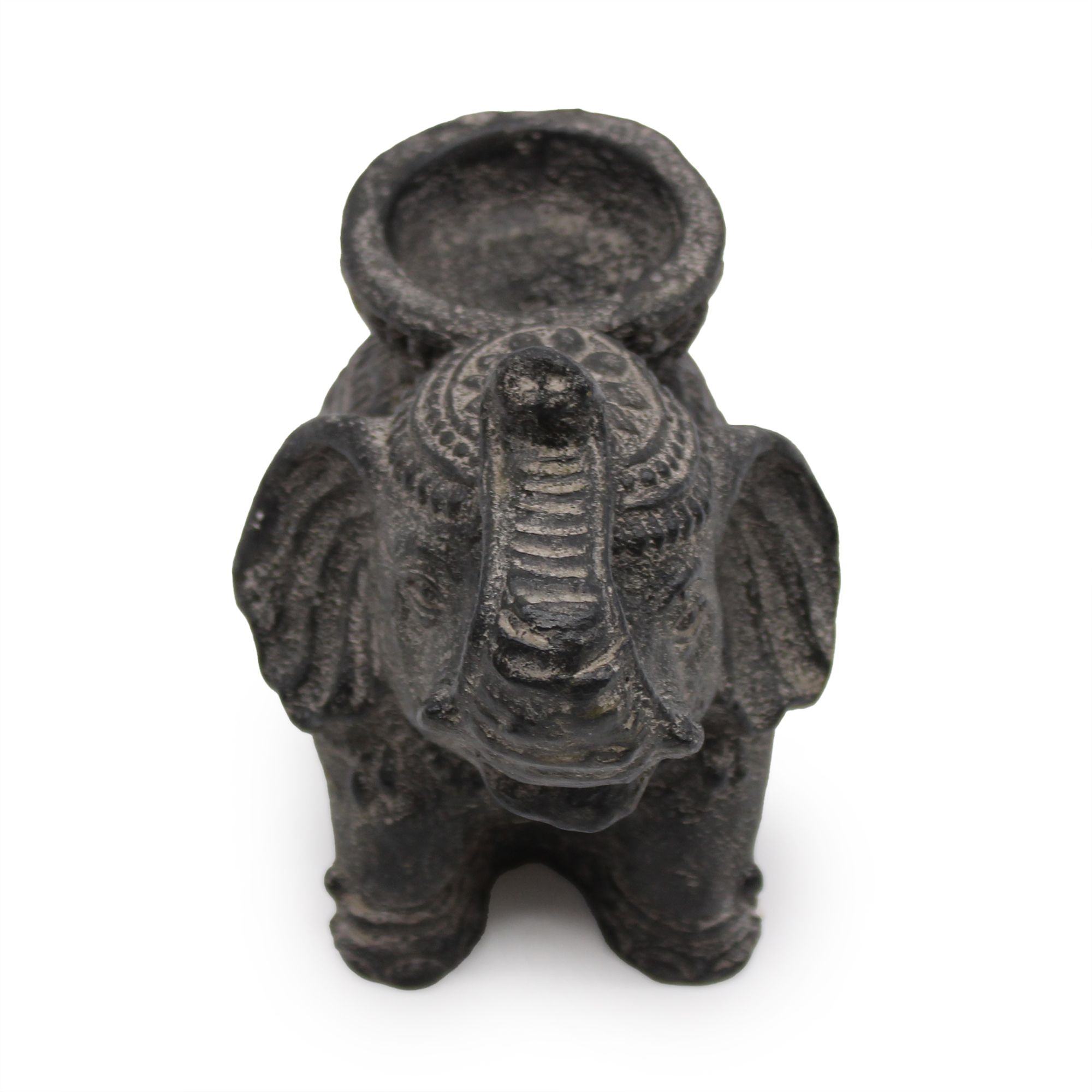 Elefante Incienso y Candelabro (antiguo negro) - Imagen 3