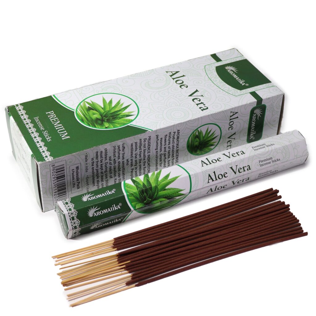 Incienso hexagonal sin carbón Aromatika – Aloe vera