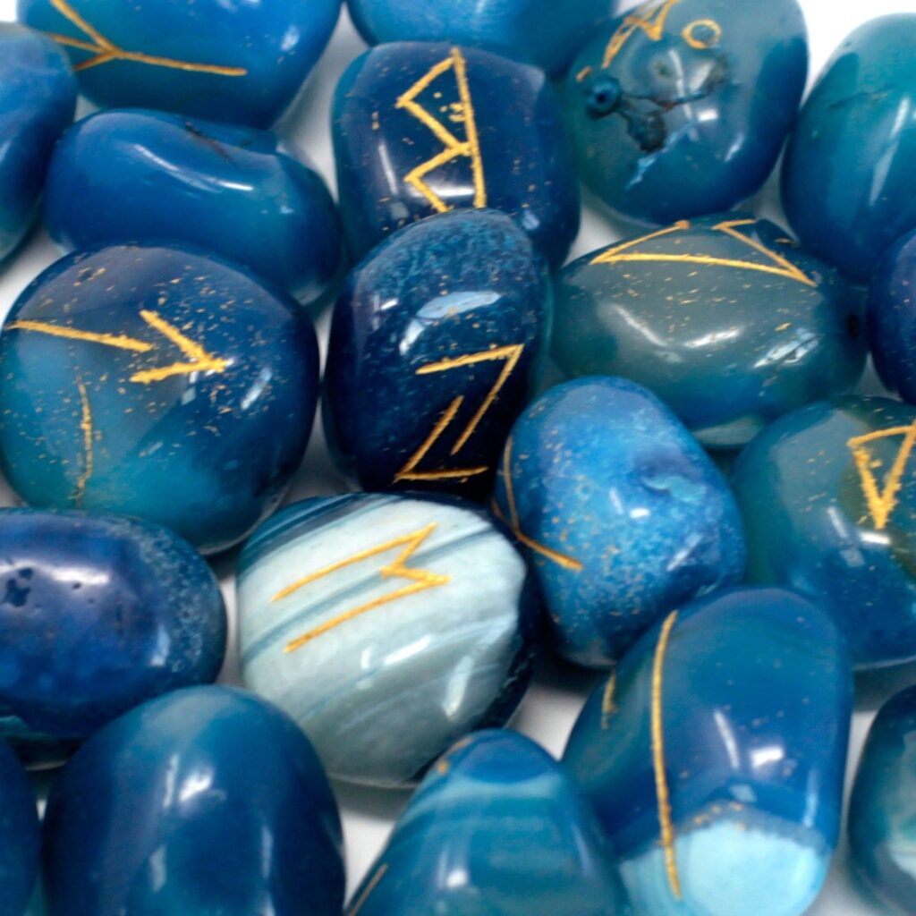 juego de Runa de la India en bolsas – Onix azul