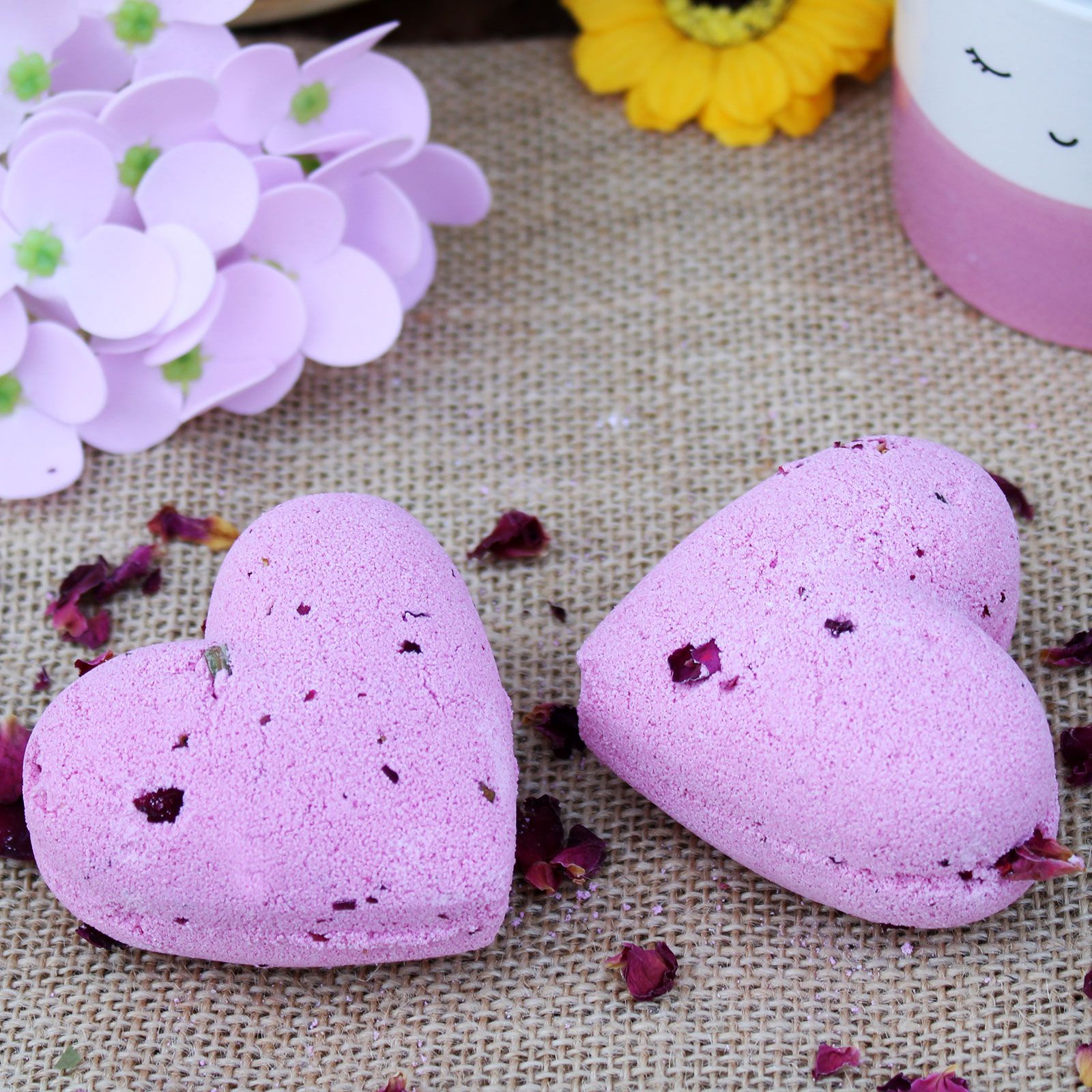 Bomba de baño de corazón 70 g - Ylang y rosa - Imagen 6
