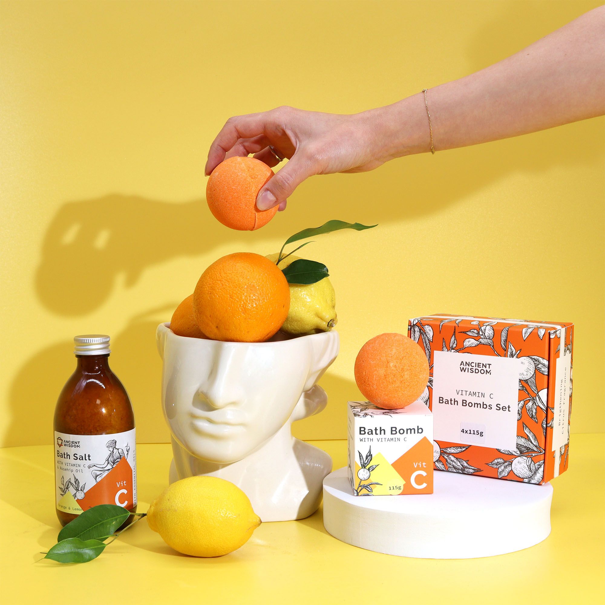 Set de 4 Bombas de Baño de Vitamina C - Aromaterapia - Imagen 5