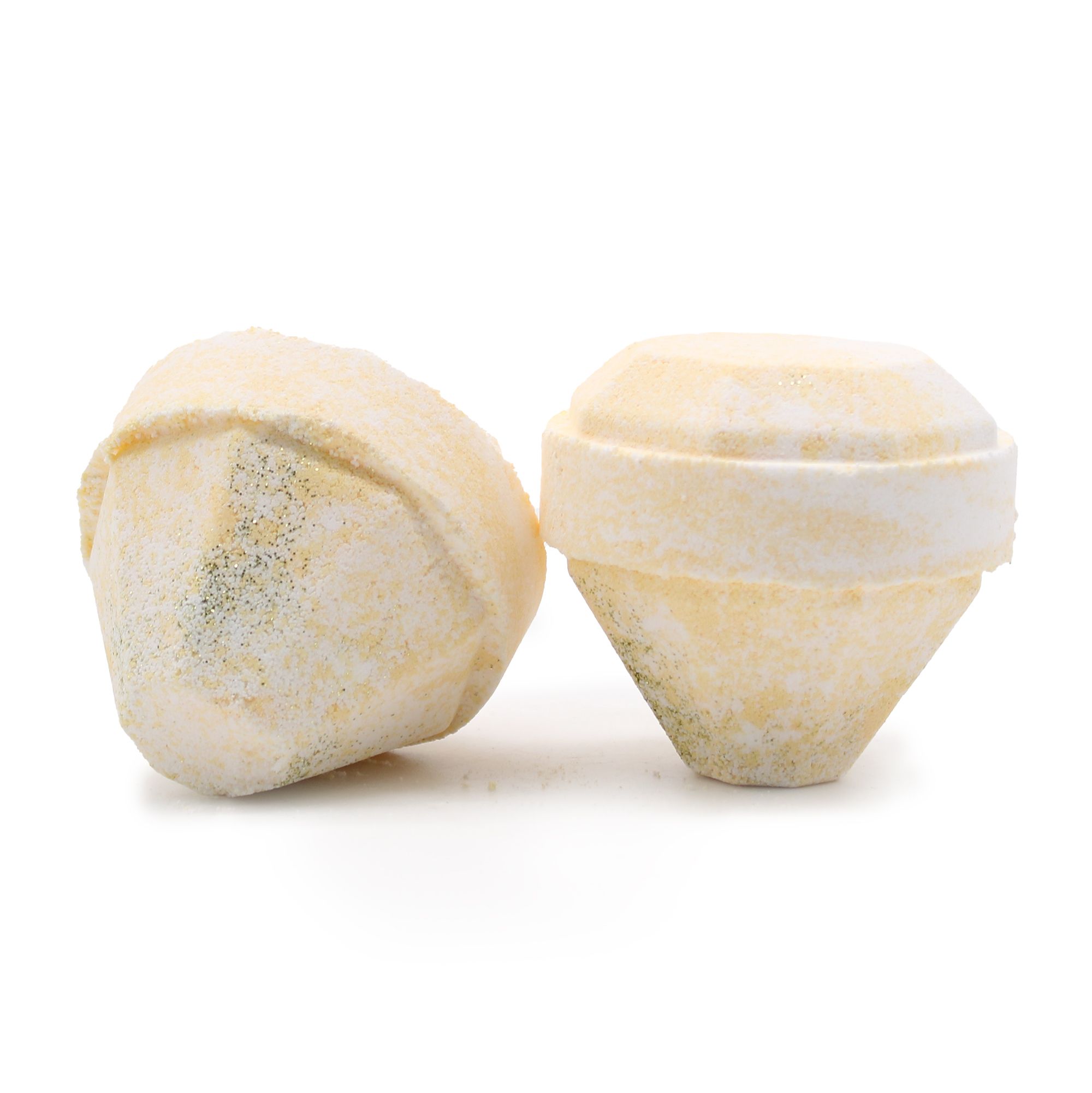 Bomba de Baño de Piedras Preciosas - Blanca y Dorada - Imagen 4