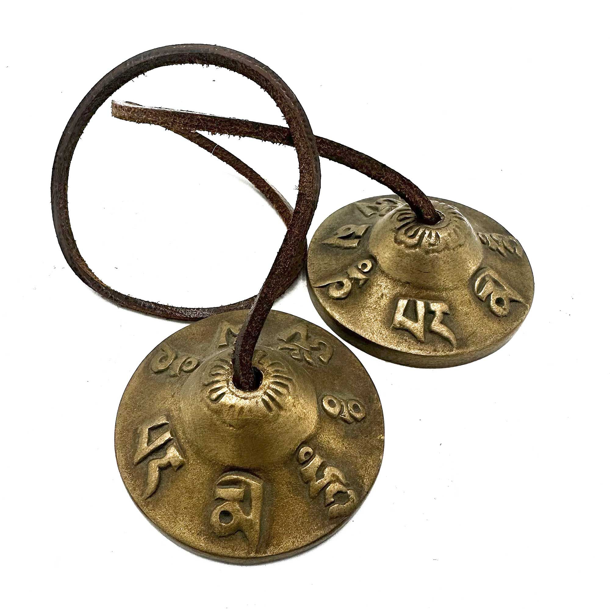 Tingsha tibetana – Símbolos de la suerte – aprox 6 cm