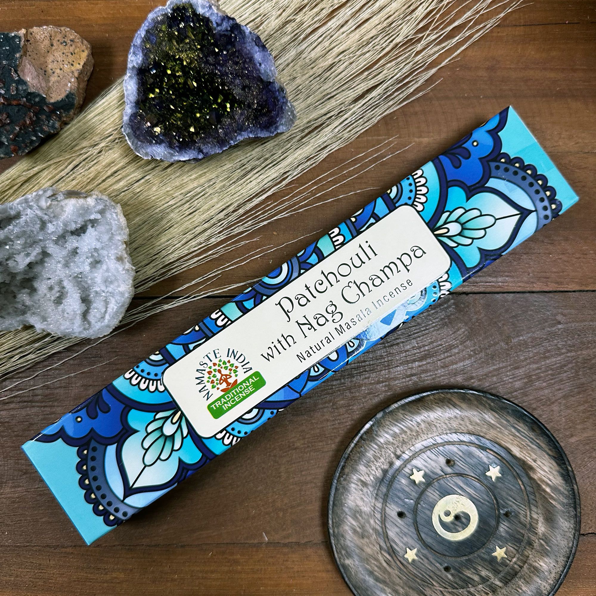 Incienso Namaste Mandala Masala - Pachulí y Nag Champa - Imagen 3