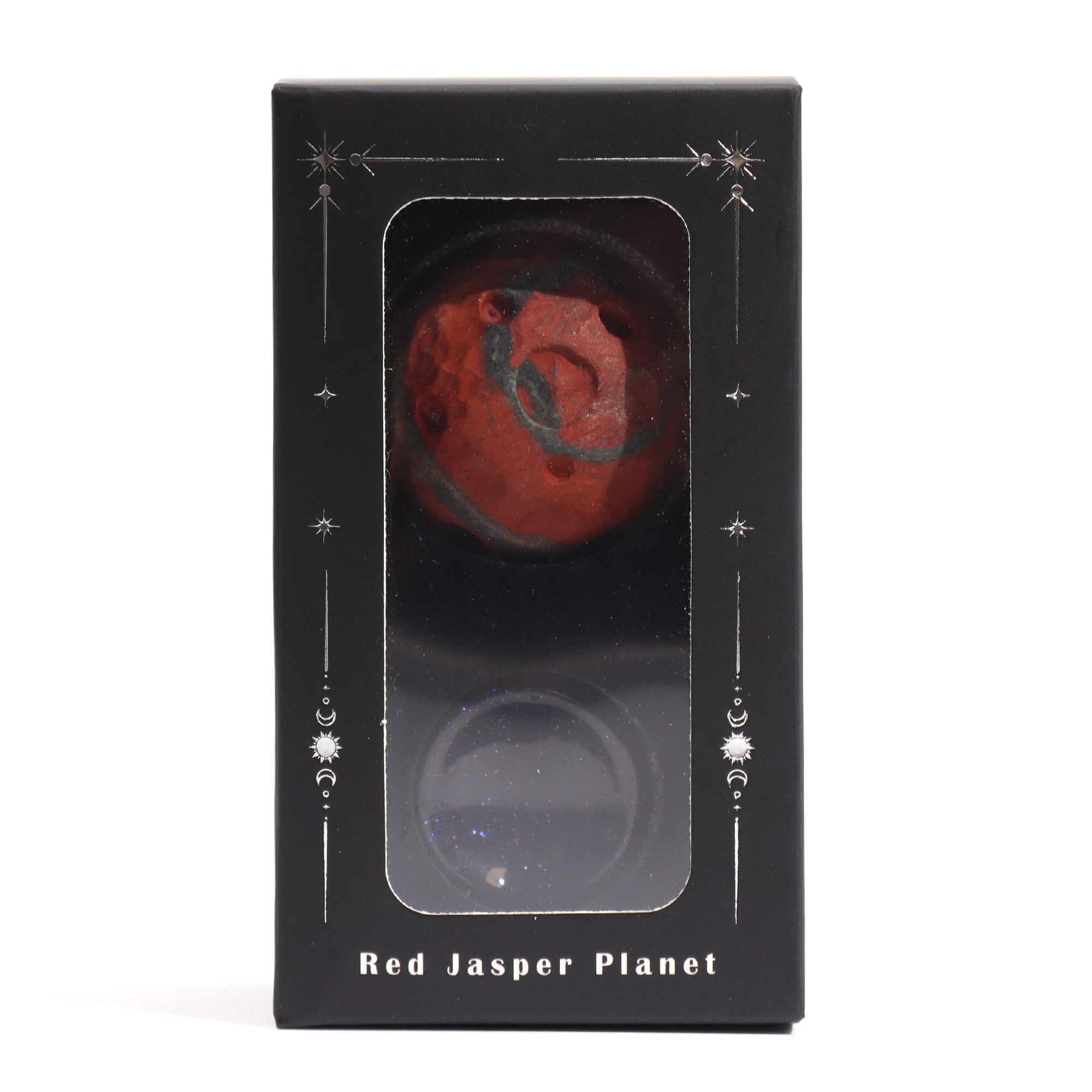1x Planeta de Jaspe Rojo con Soporte Solar (MARTE) - 40mm - Imagen 3