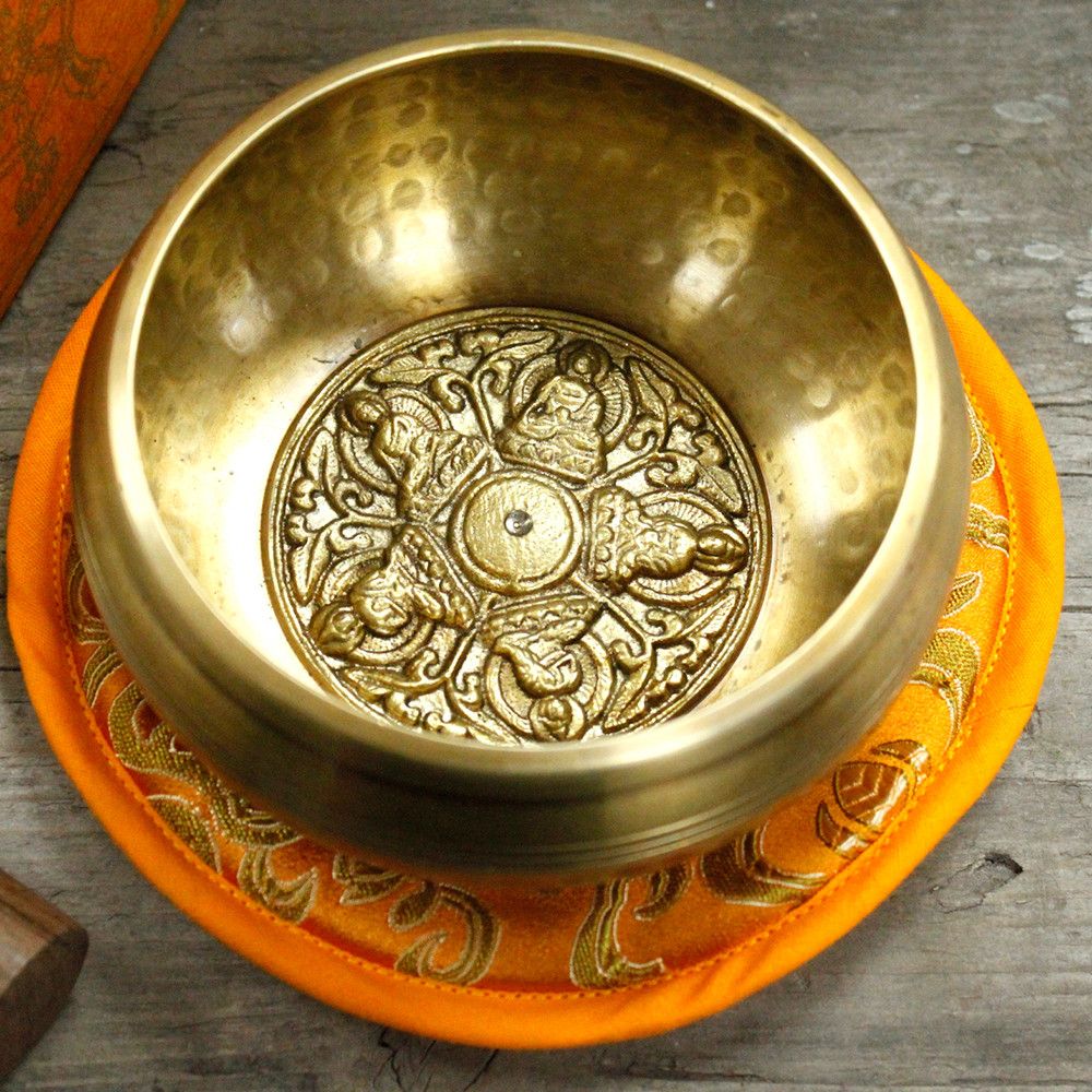 Cuenco tibetano set - Cinco Buda 10cm (min 400gm) - Imagen 4