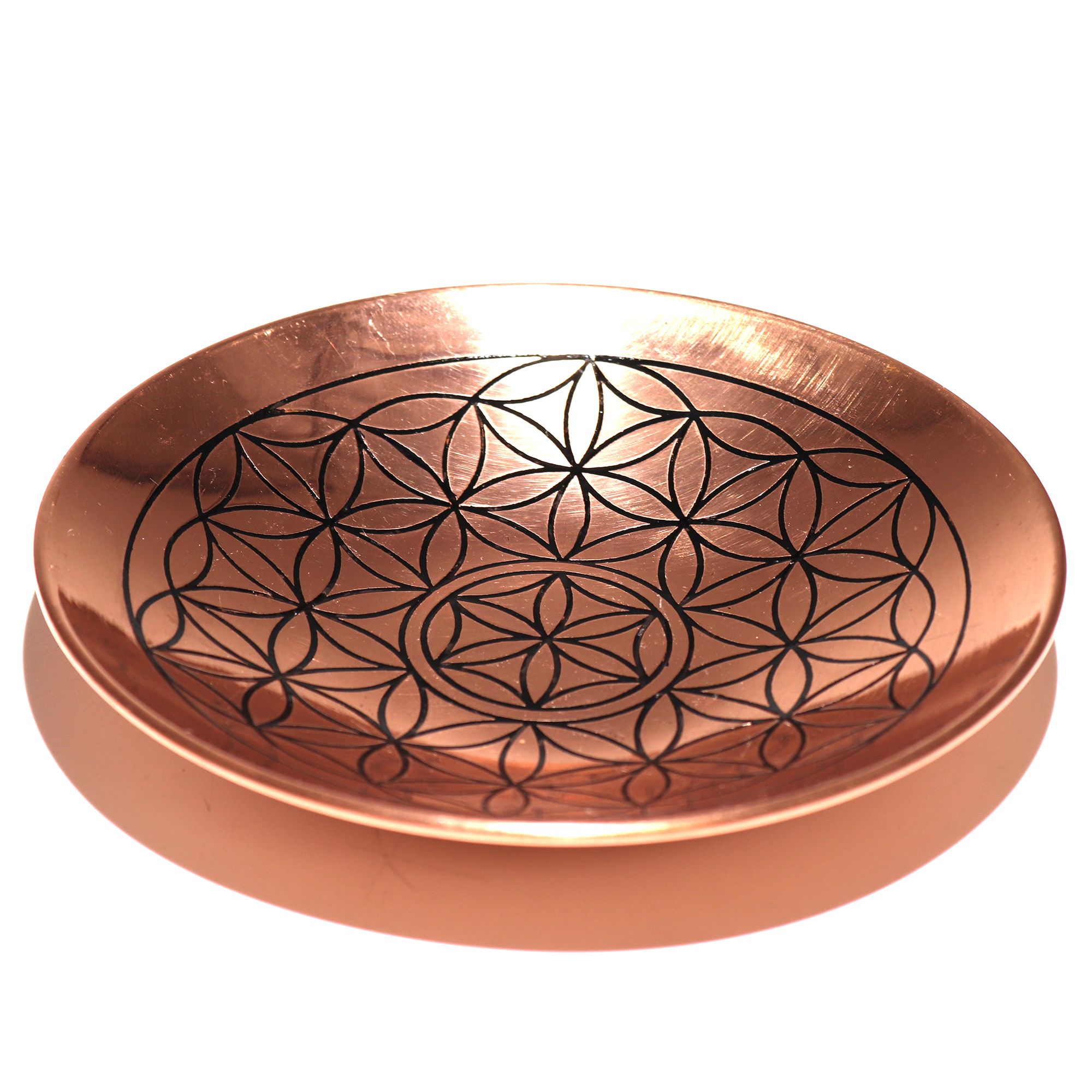 Oferta de cobre / Placa para sahumar – Flor de la Vida