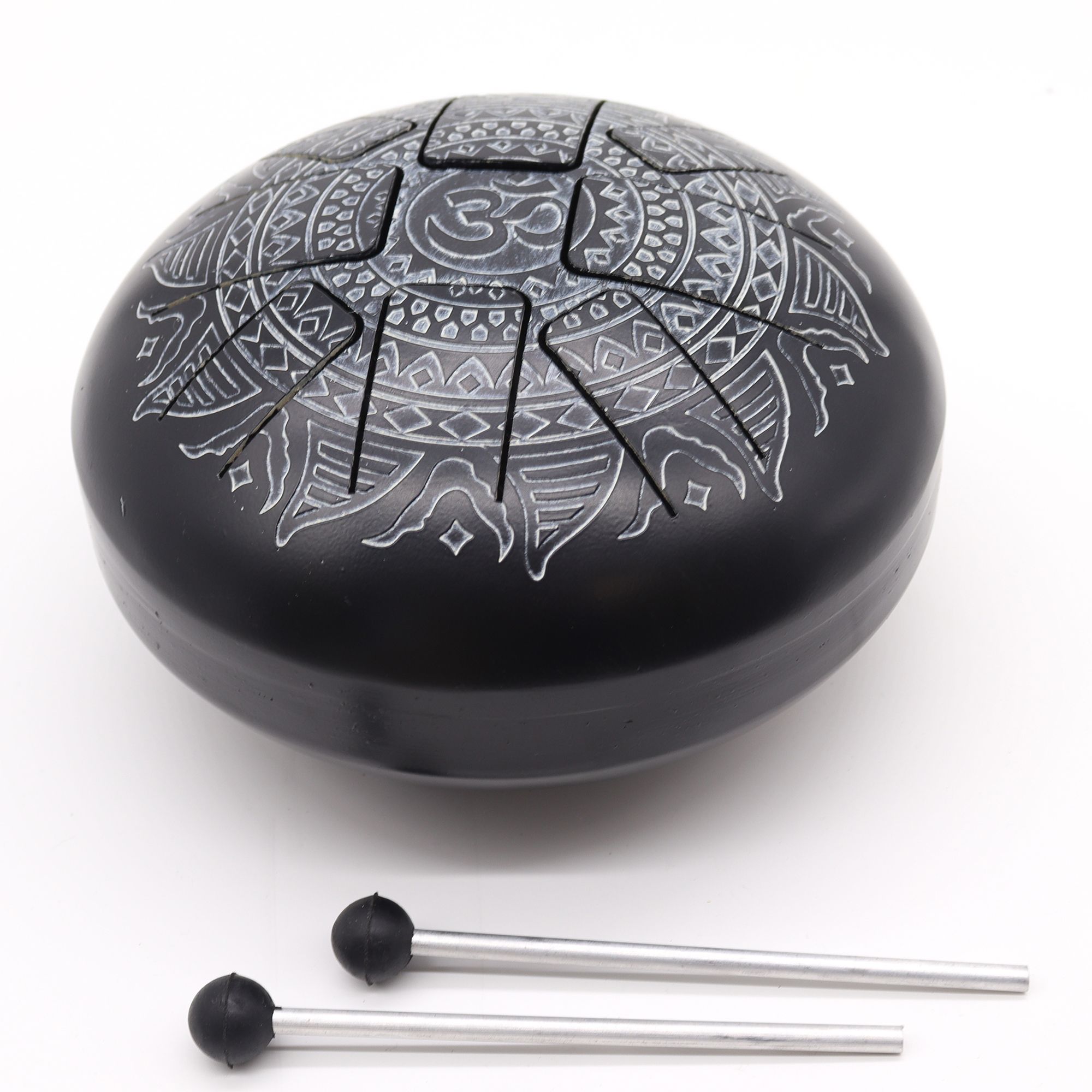 Tambor Mediano Om Mandala Grabado- 22x15cm - Imagen 3
