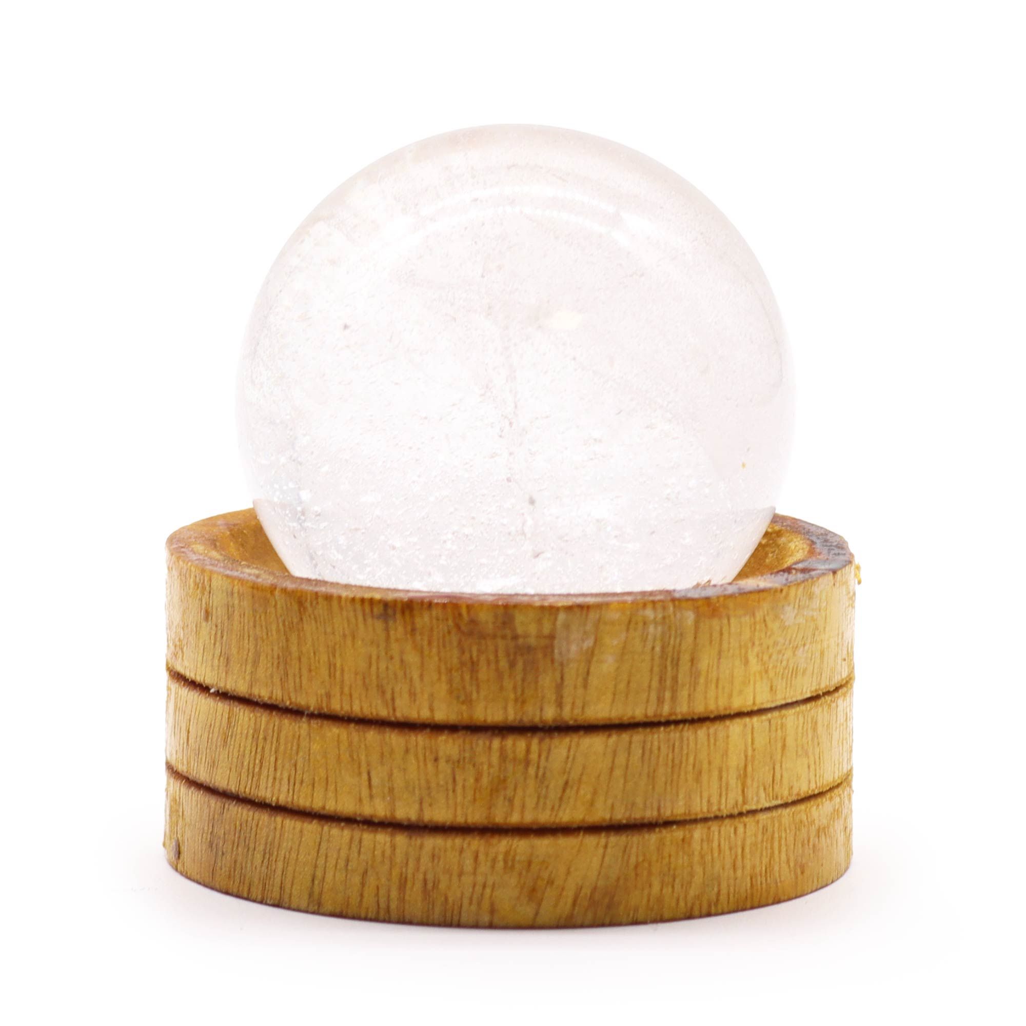 Esfera de cristal de cuarzo transparente de 50 mm con soporte