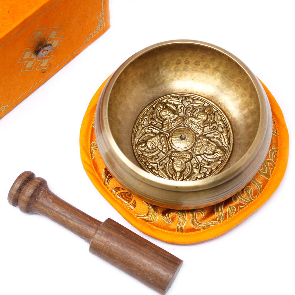 Cuenco tibetano set - Cinco Buda 10cm (min 400gm) - Imagen 6