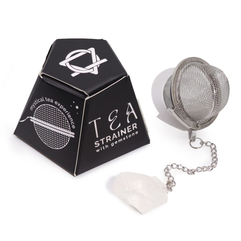 Colador de té de piedras preciosas de cristal crudo – Cuarzo de roca