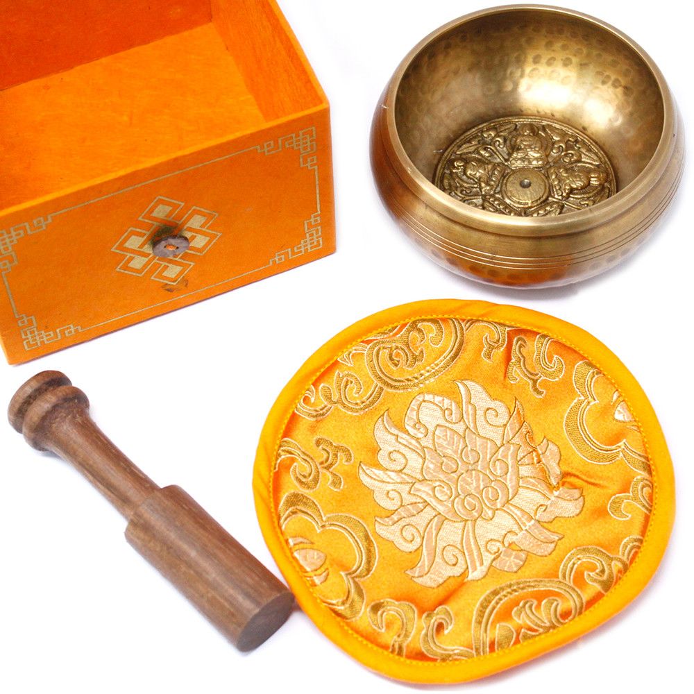 Cuenco tibetano set - Cinco Buda 10cm (min 400gm) - Imagen 7