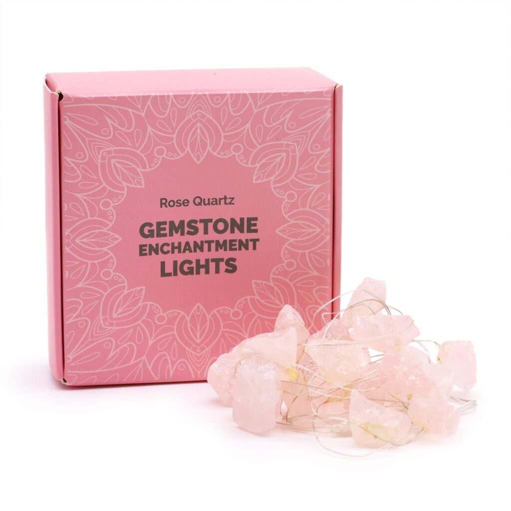 Luces de encantamiento de piedras preciosas – Cuarzo rosa