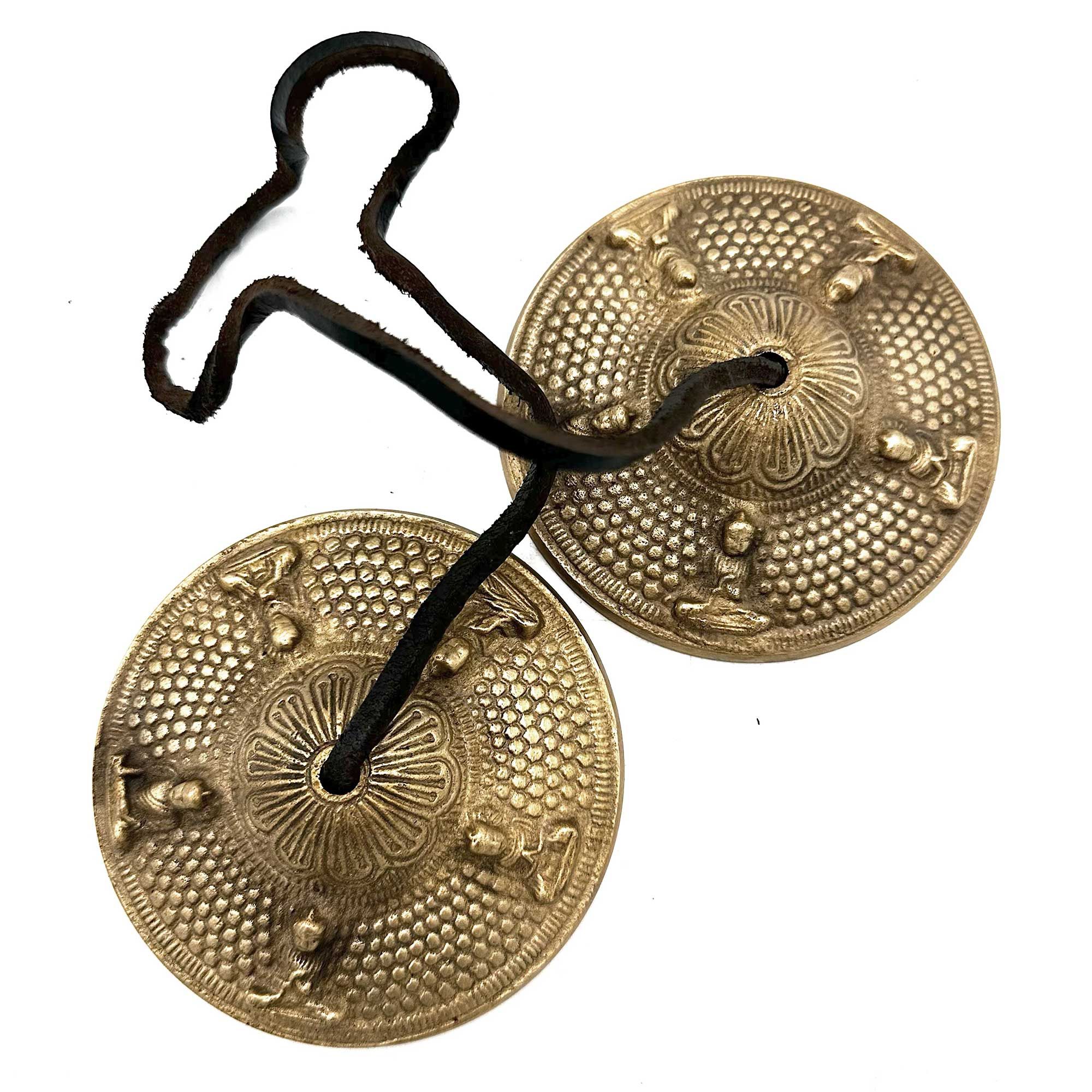 Tingsha tibetana - Cinco Buda - aproximadamente 9.5cm - Imagen 3