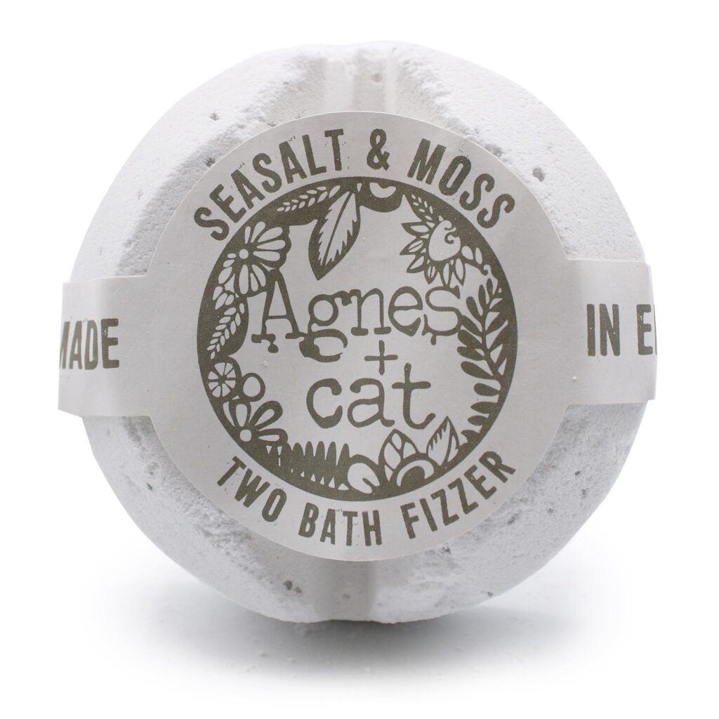Agnes + Pastilla efervescente para baño de gatos - Sal marina y musgo