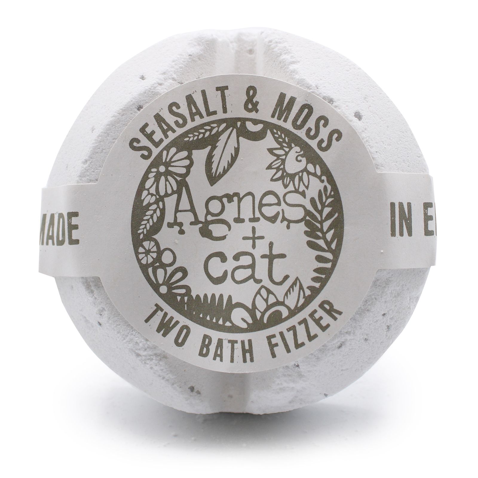 Agnes + Pastilla efervescente para baño de gatos - Sal marina y musgo