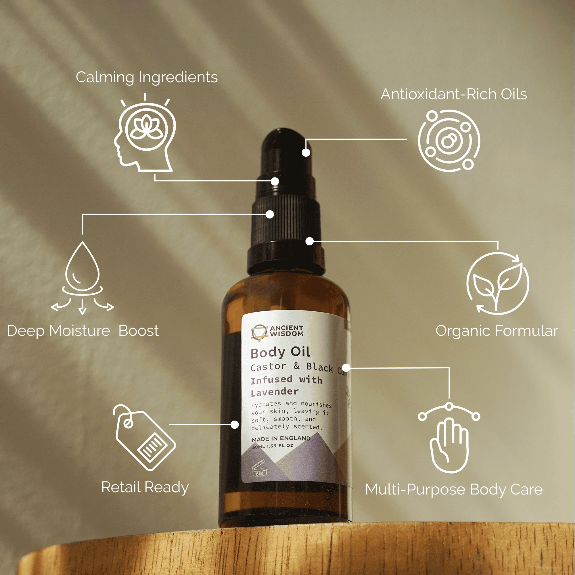 Aceite Corporal Organico 50 ml- Lavanda - Imagen 2