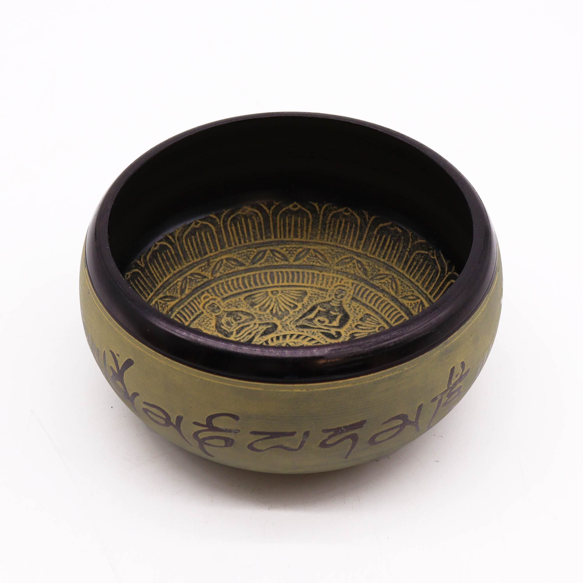 Cuenco tibetano Earth Powder - Mantra Five Buddha - 16cm - Imagen 2