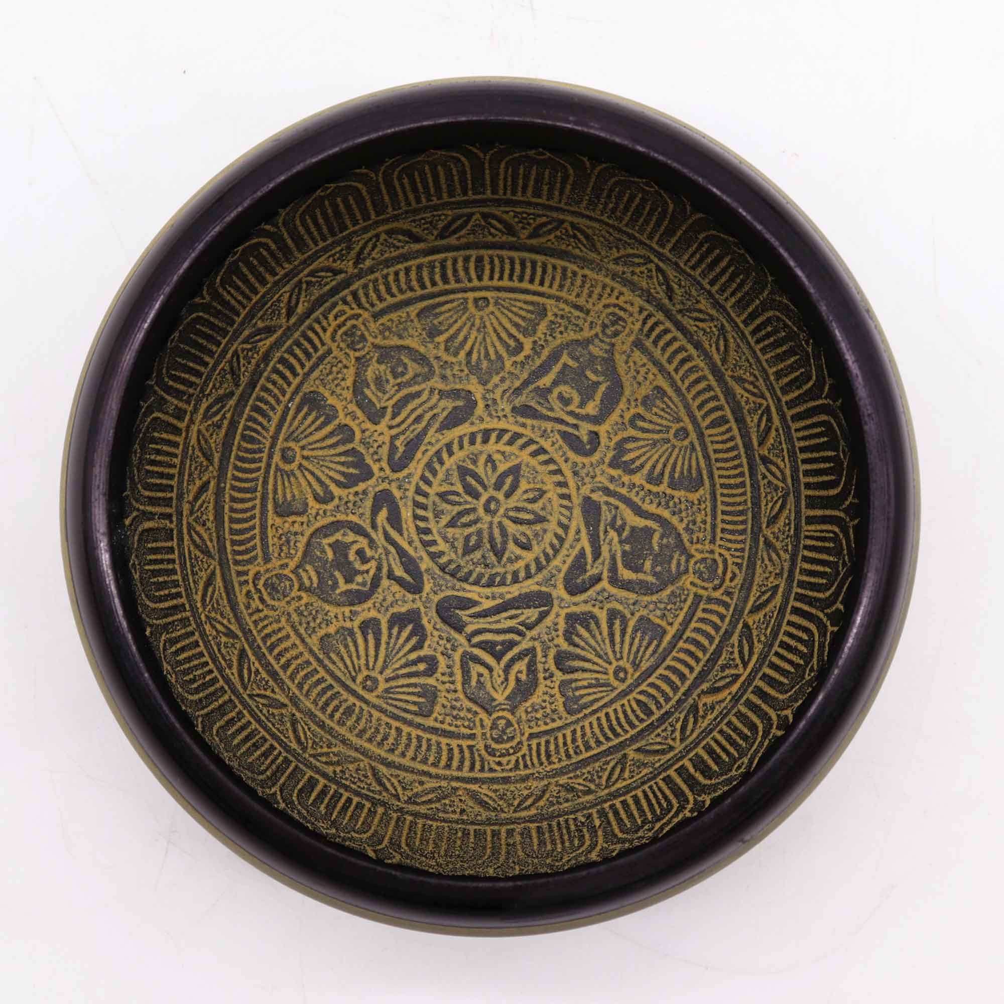 Cuenco tibetano Earth Powder - Mantra Five Buddha - 16cm - Imagen 3