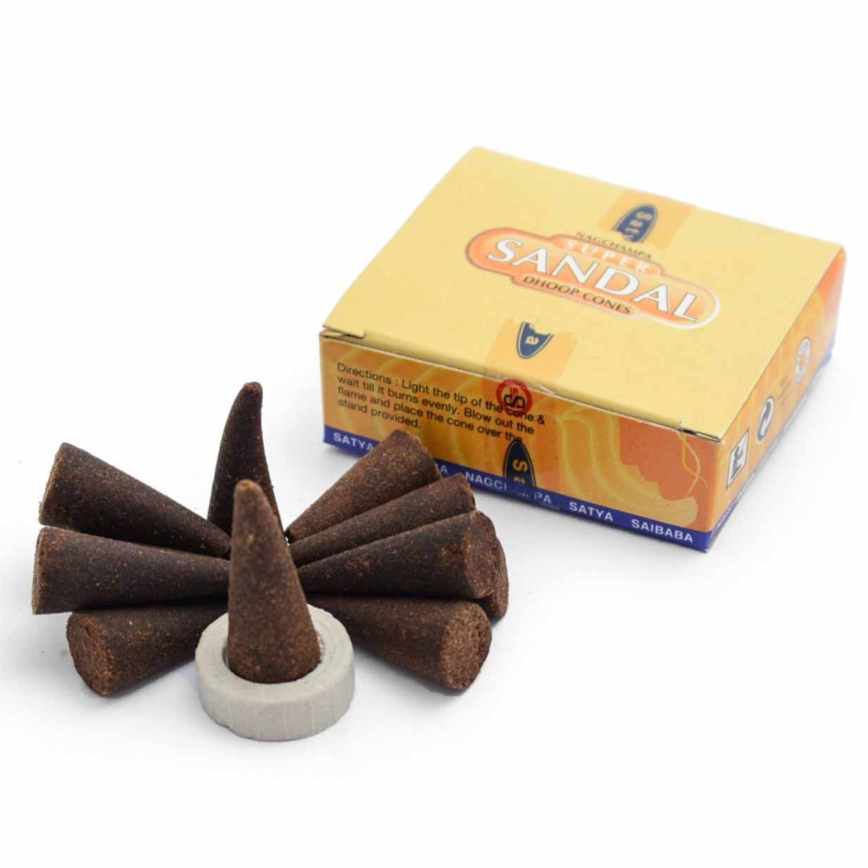 Conos dhoop de sándalo
