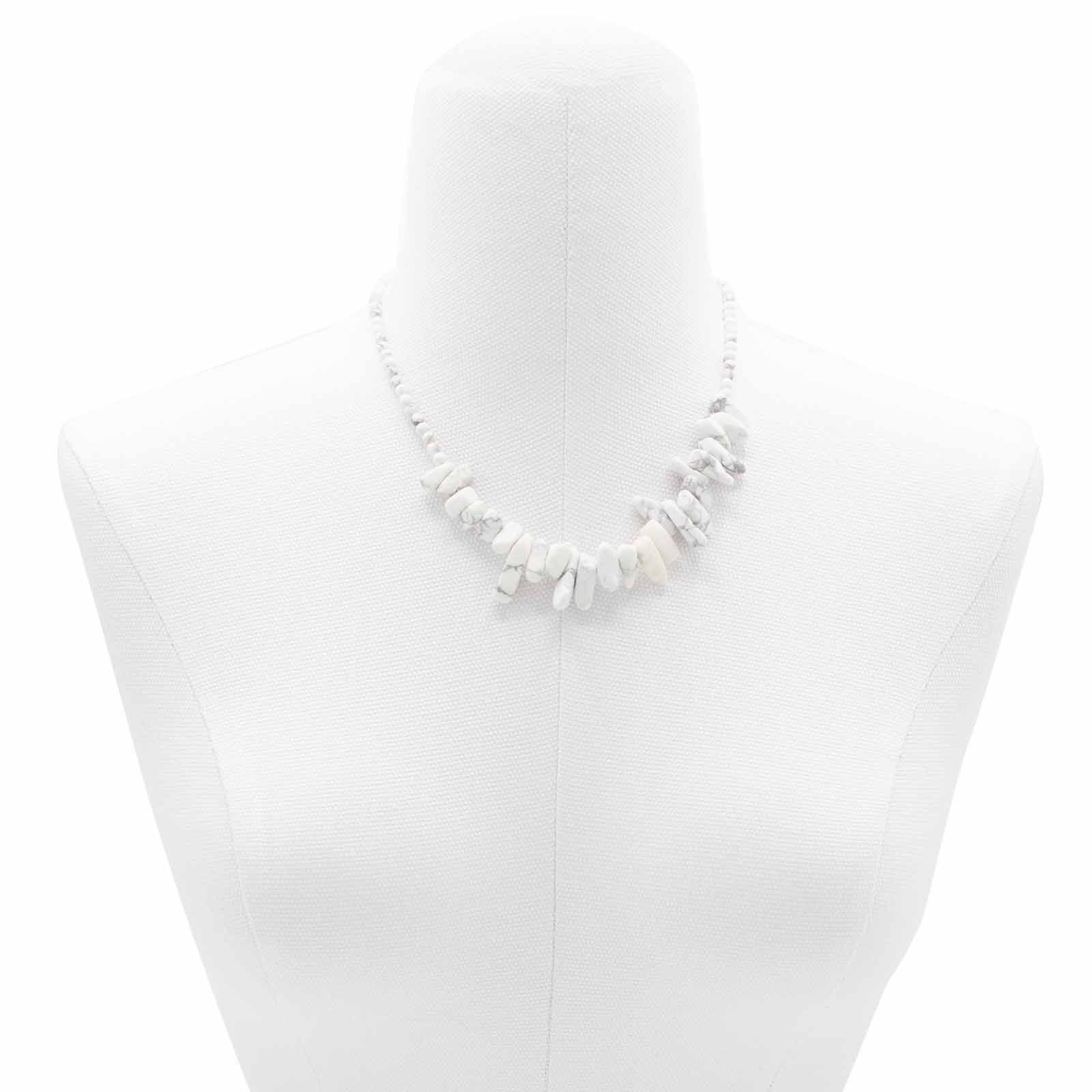 Collar de gemas Longstone - Jaspe blanco - Imagen 4