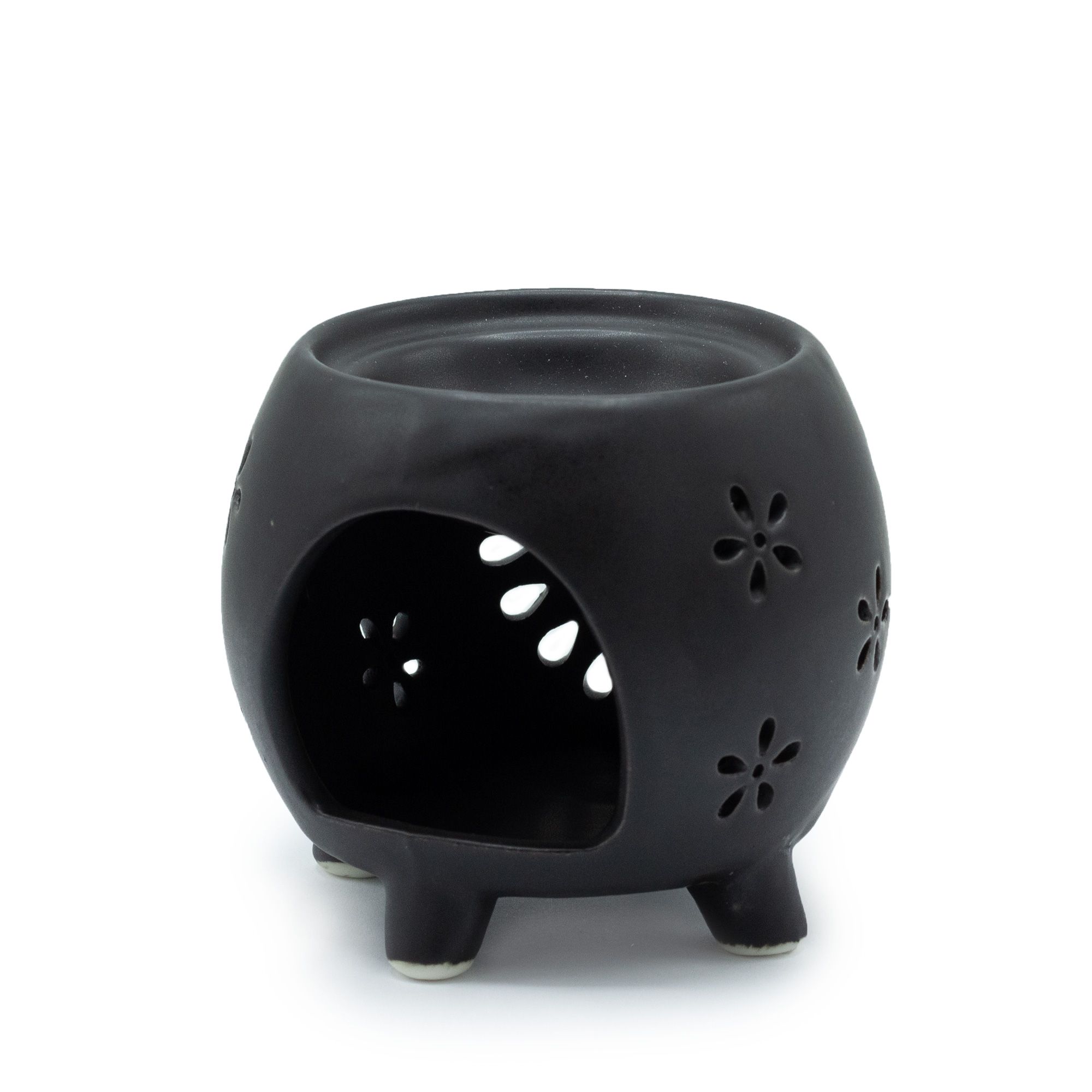 Quemador de Aceite Tipo Maceta - Negro Mate - Imagen 2