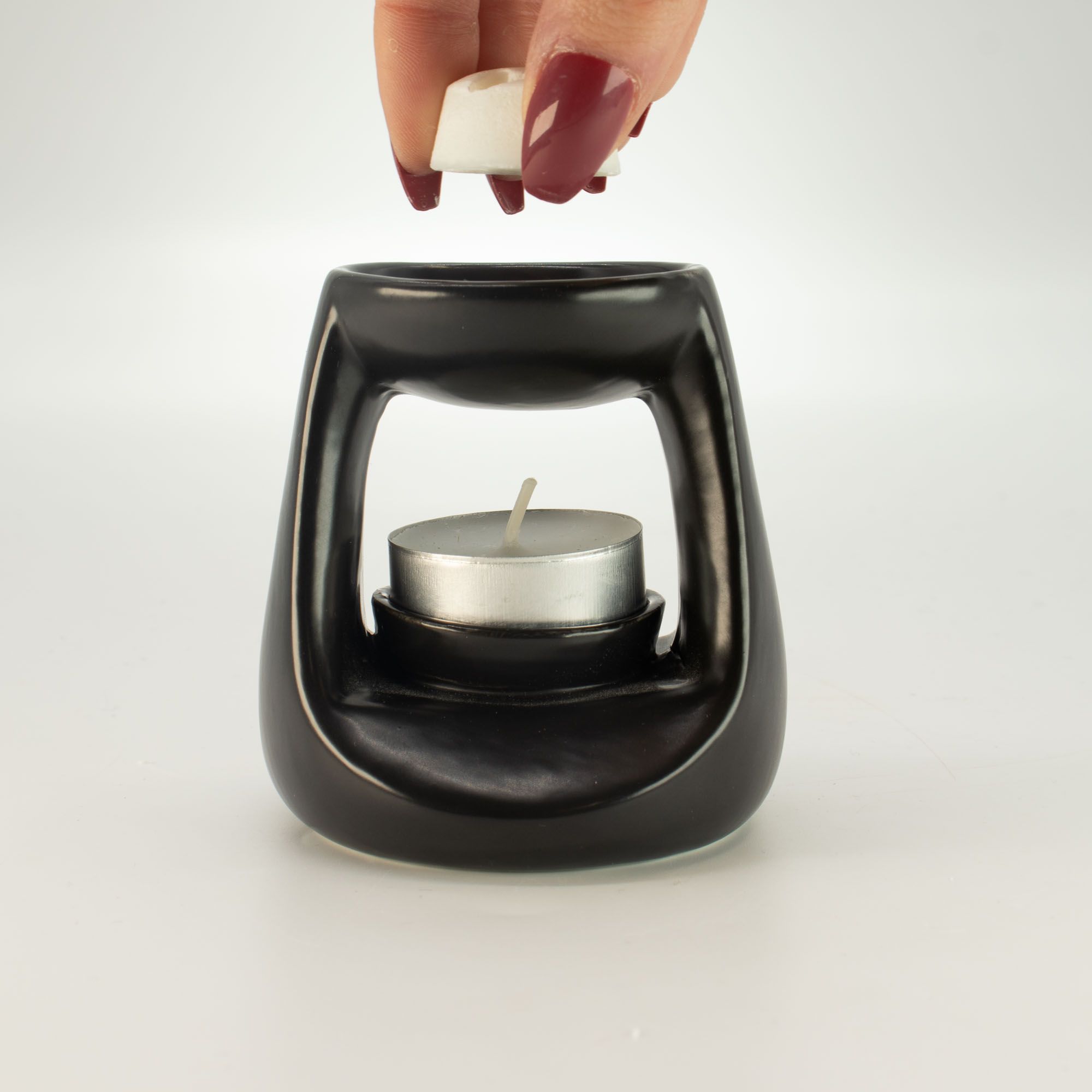 Quemador de aceite cerámico Zen - Pequeño clásico - Negro mate - Imagen 5