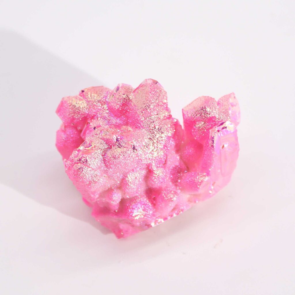 Cuarzo Natural Mejorado Mediano – Aura Rose Halo Quartz (aprox 100-150gm 7-10cm)