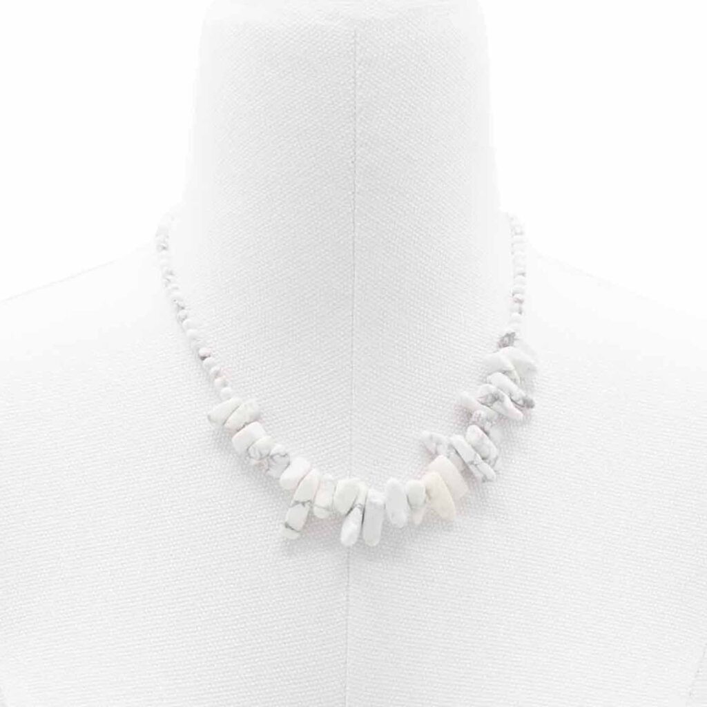 Collar de gemas Longstone - Jaspe blanco