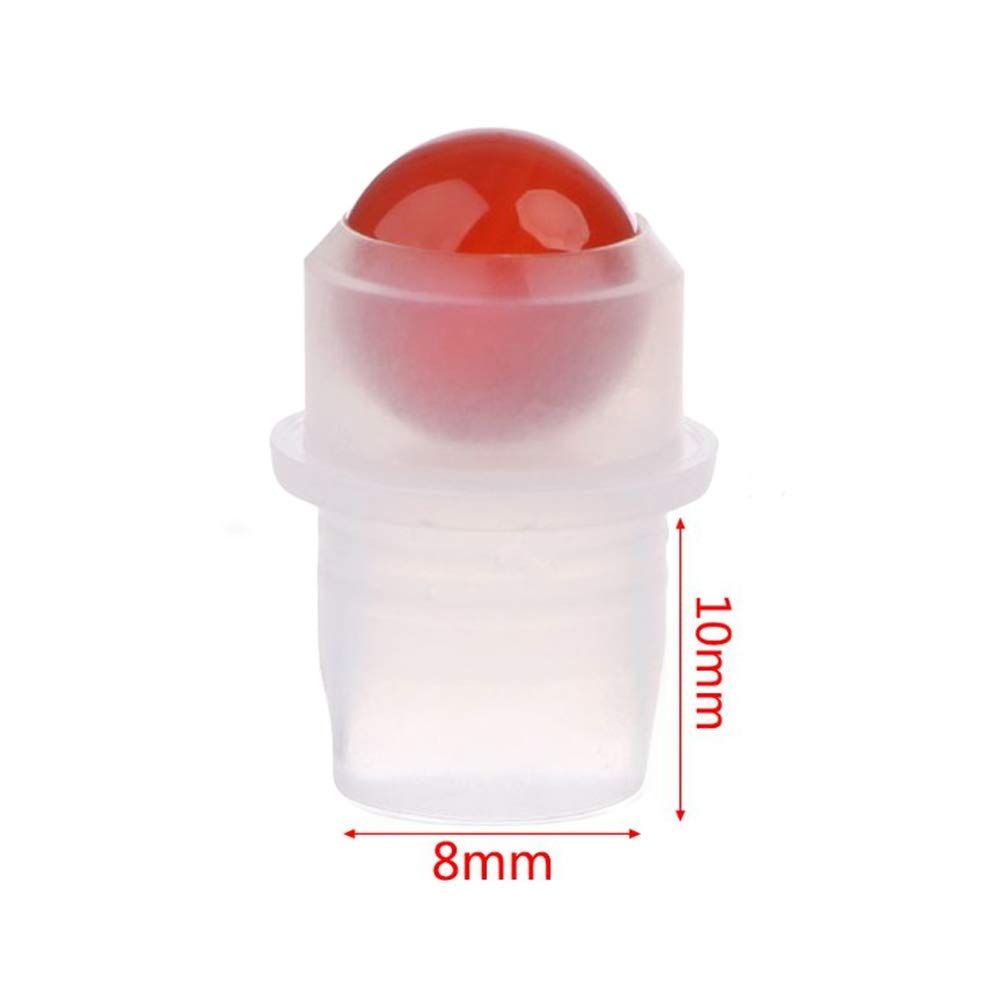Punta de rodillo de piedras preciosas para botella de 5 ml – Red Jasper