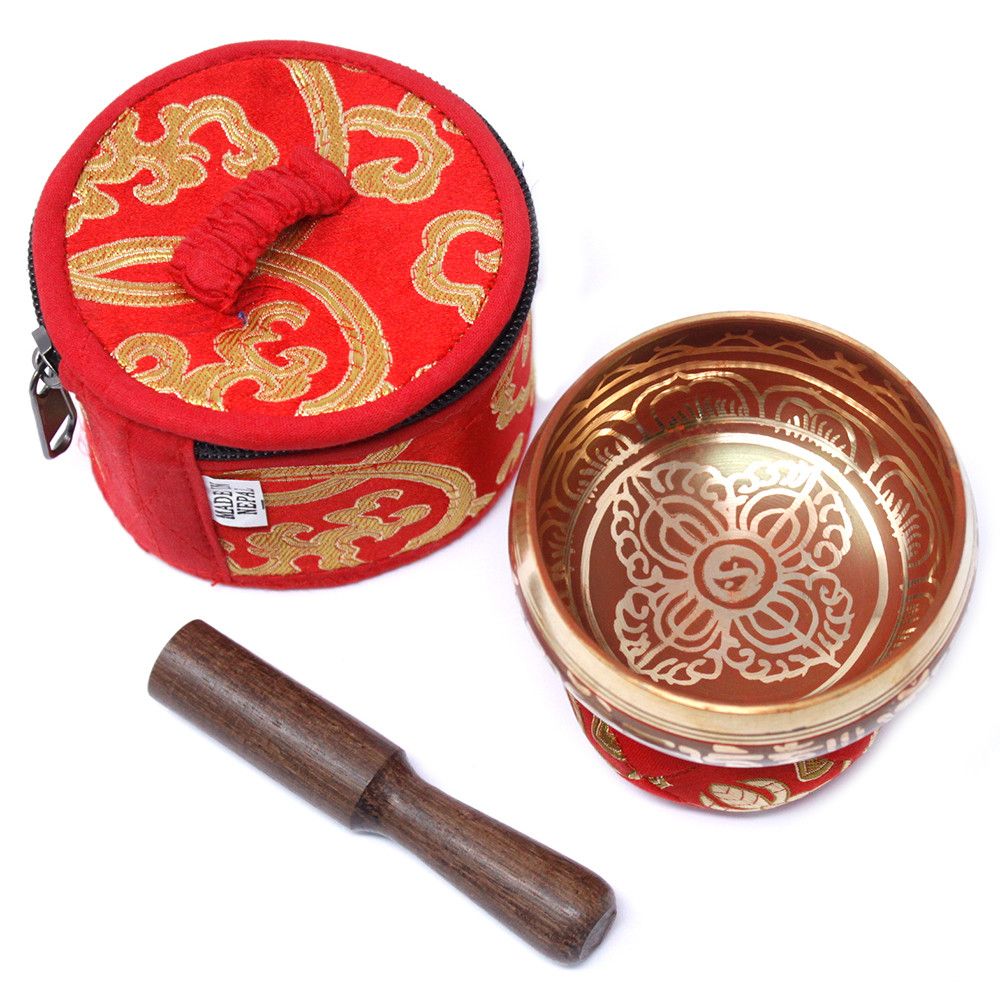 Mini Cuenco tibetano Set de Regalo - Rojo - Imagen 3