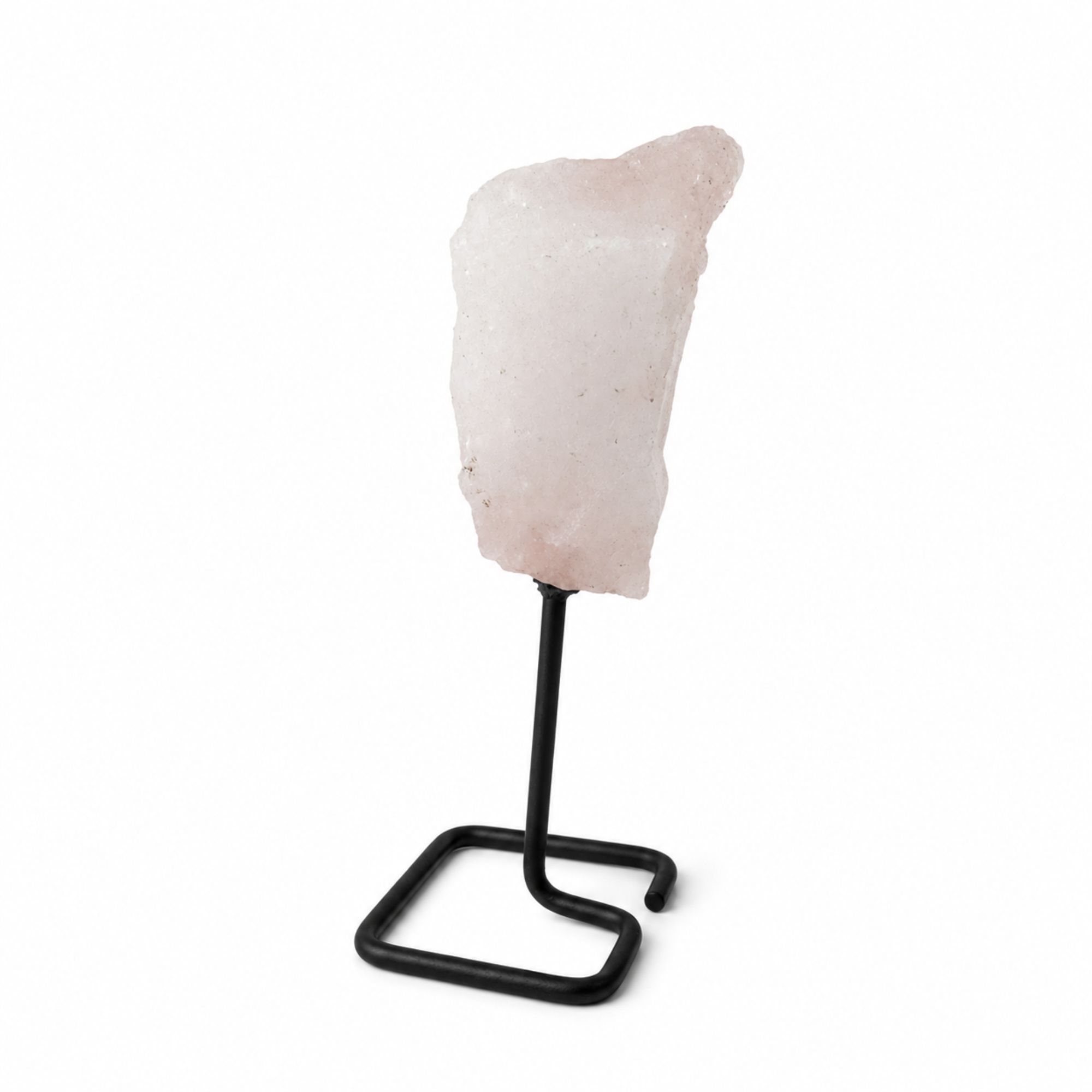 Especimen mineral en soporte de metal - Cuarzo rosa - Imagen 2