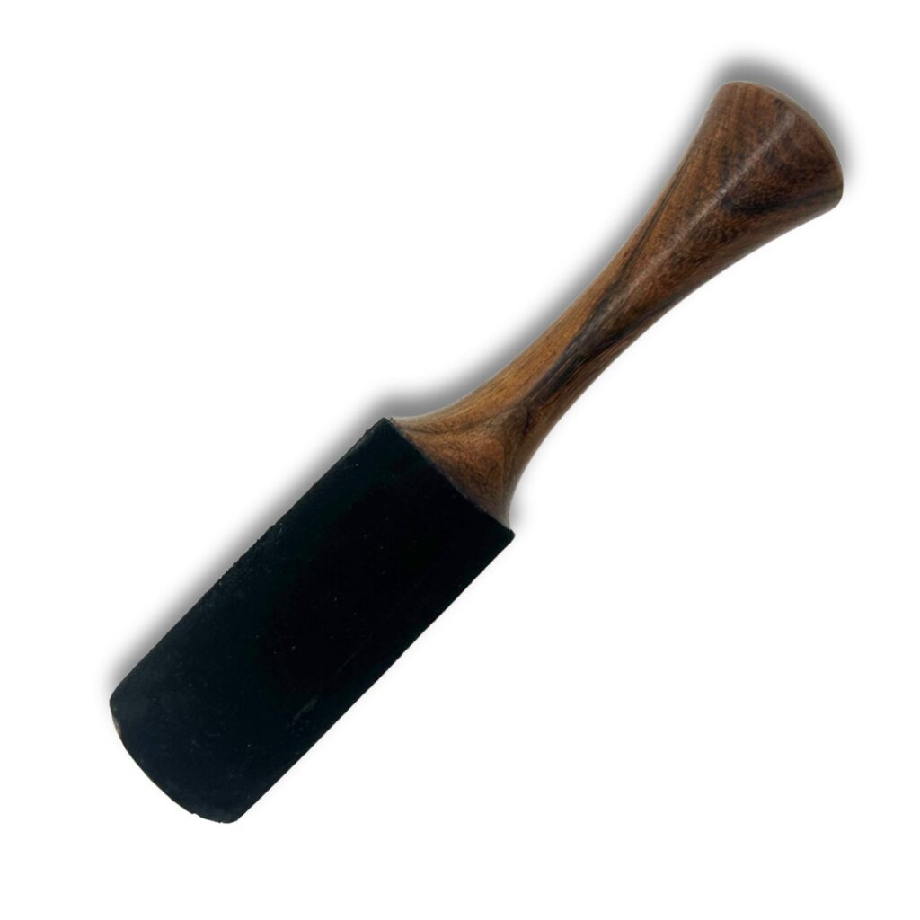 Palo de Madera – 18×3 cm – Mango Tubular Mediano con Doble Aro