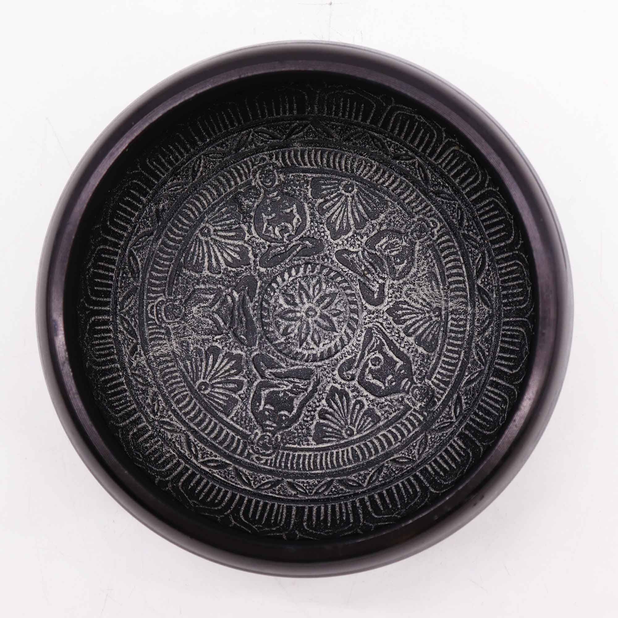 Cuenco tibetano de polvo de tierra - Om Five Buddha - 16cm - Imagen 3