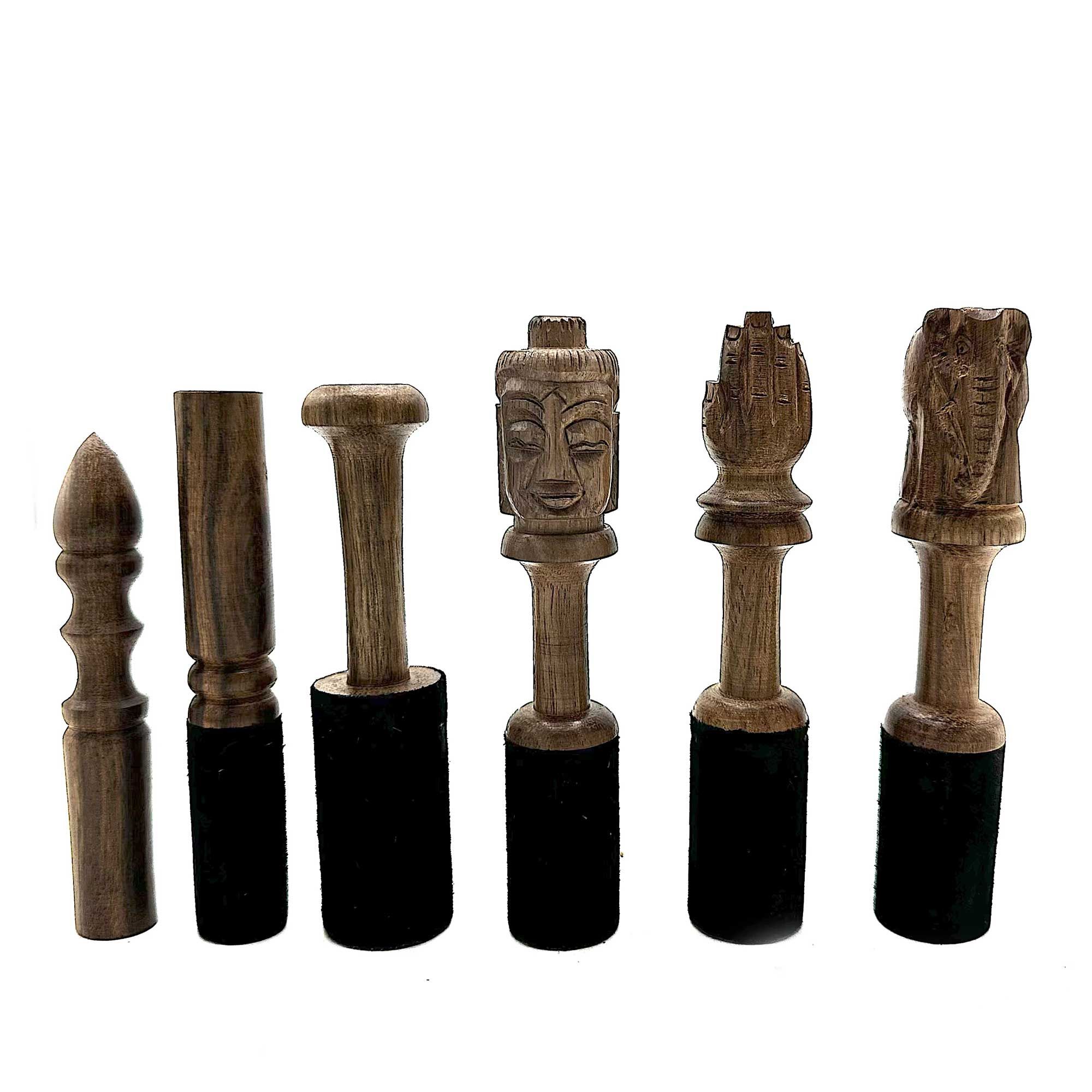 Palo de Madera - 14cm - Talla de Buda - Imagen 3