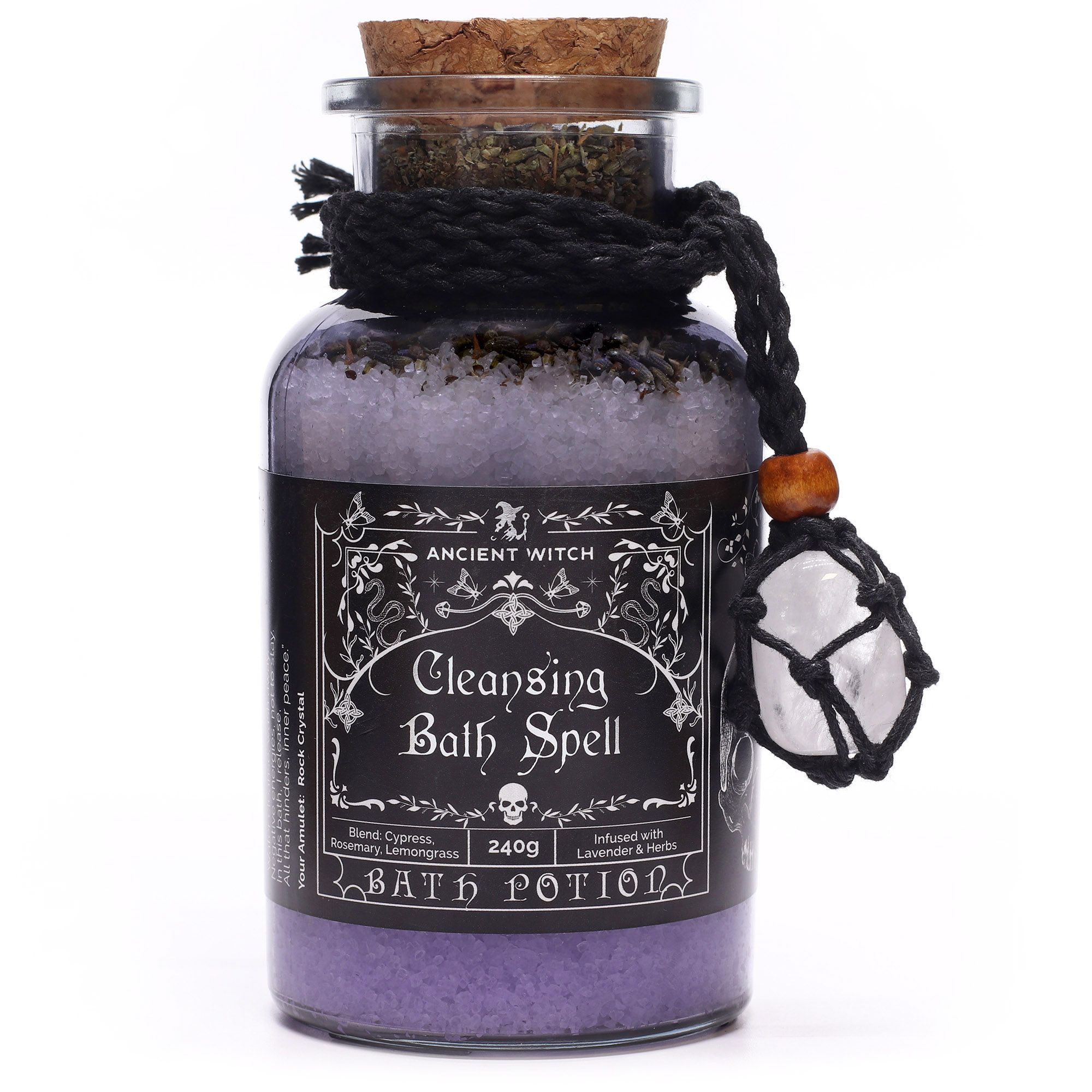 Antiguo hechizo de baño de bruja, poción y amuleto de cristal de roca - Purificación - Imagen 5