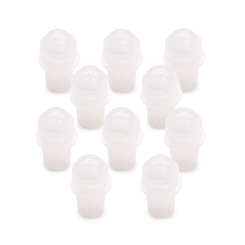 Punta de rodillo de piedras preciosas para botella de 5 ml – Cuarzo de roca