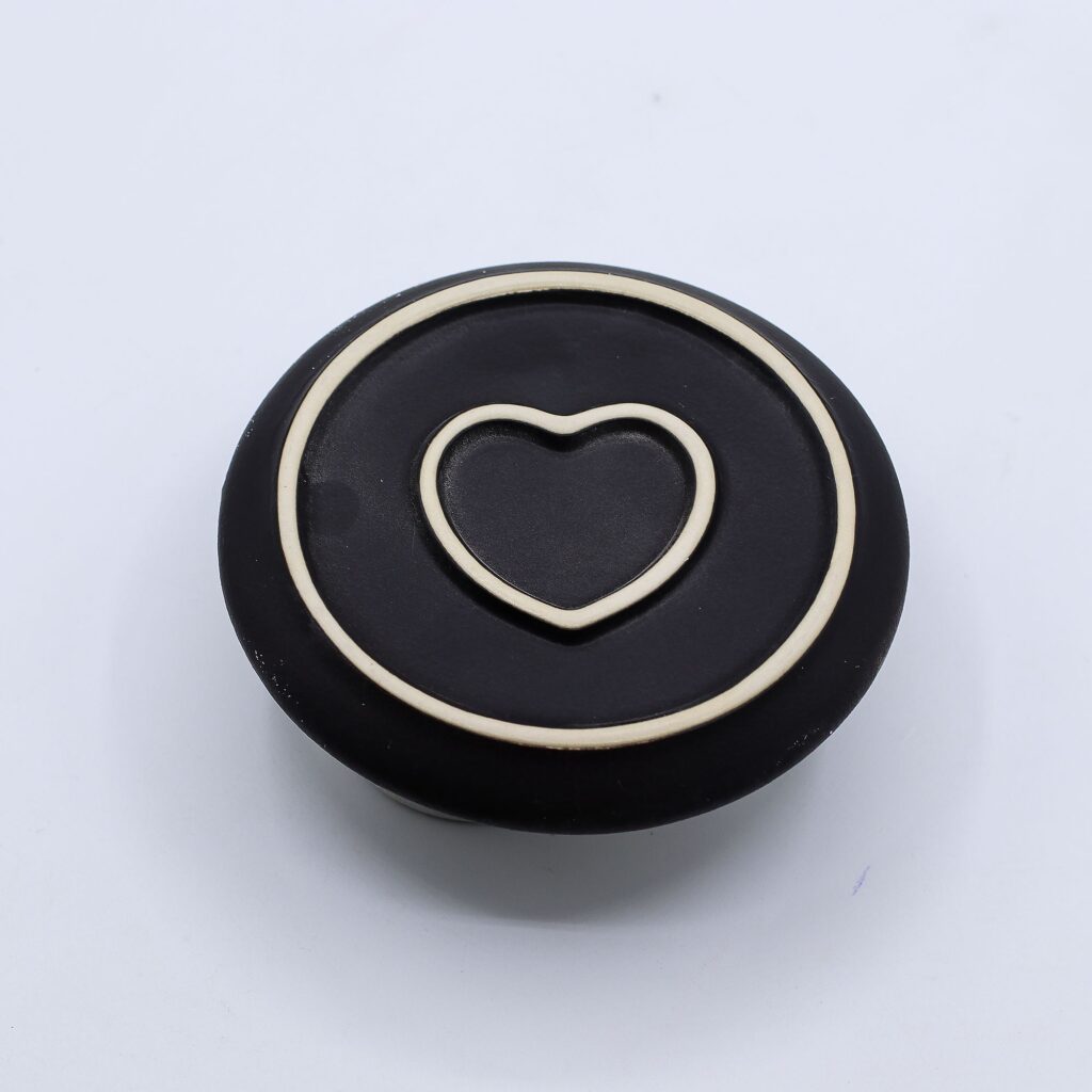 Soporte cerámico para Palo Santo e Incienso – Mandala – Blanco y Gris