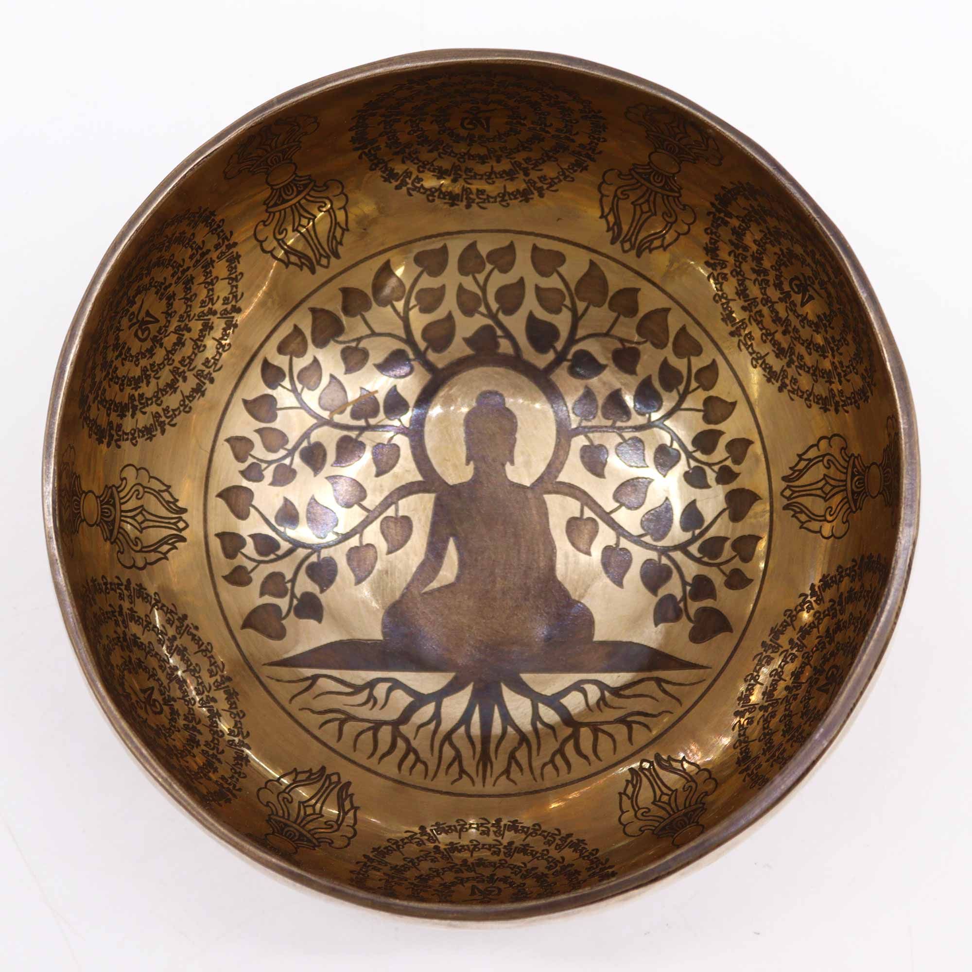 Cuenco tibetano grabado - 16 cm - Siete chakras, modelo 2 - Imagen 2