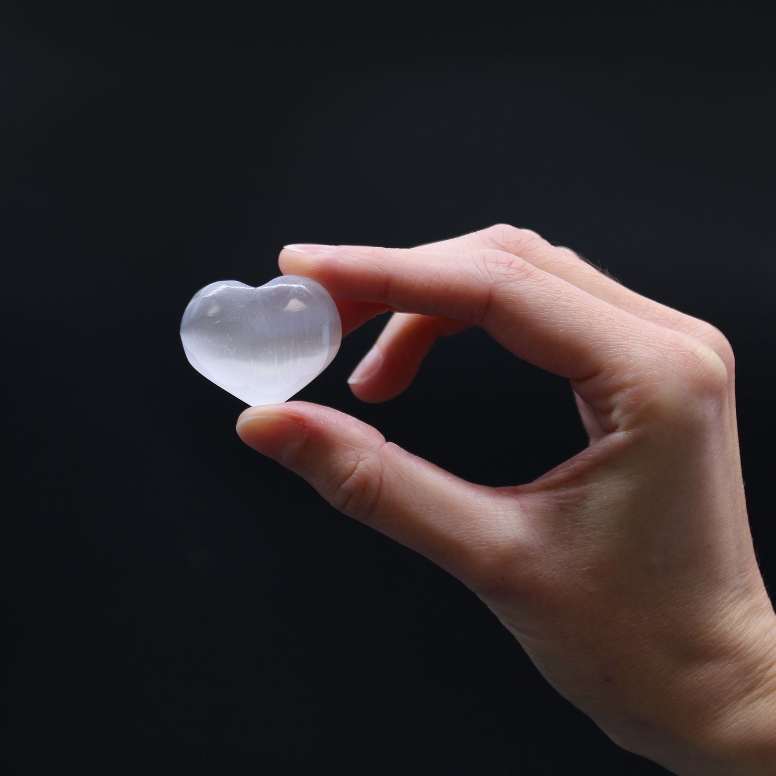 Corazón de selenita - 3-4cm - Imagen 3